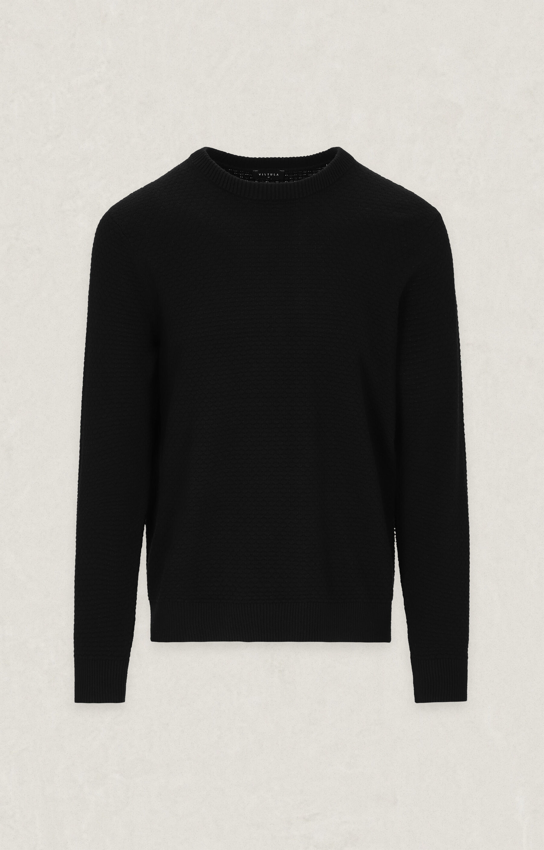 Geometryczny sweter round neck - 2