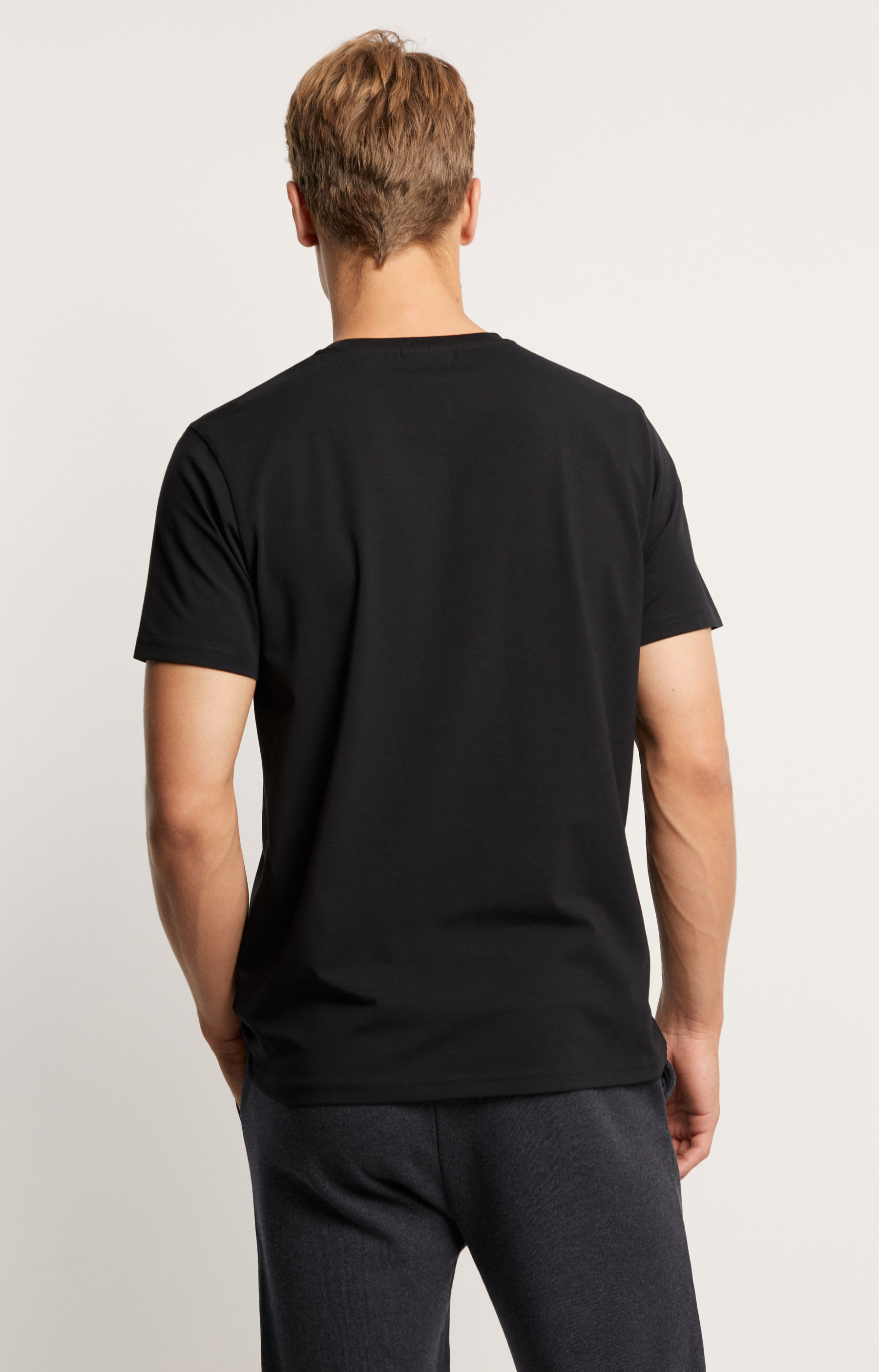 T-shirt z bawełny pima z dodatkiem elastanu - 3
