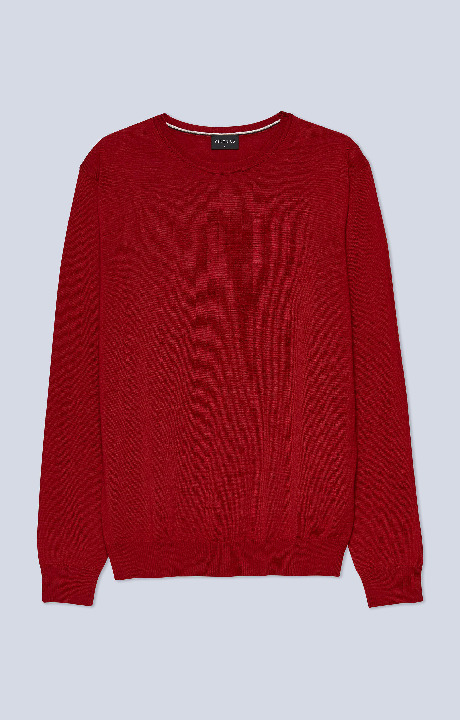 Lekki, wełniany sweter typu round-neck - 4