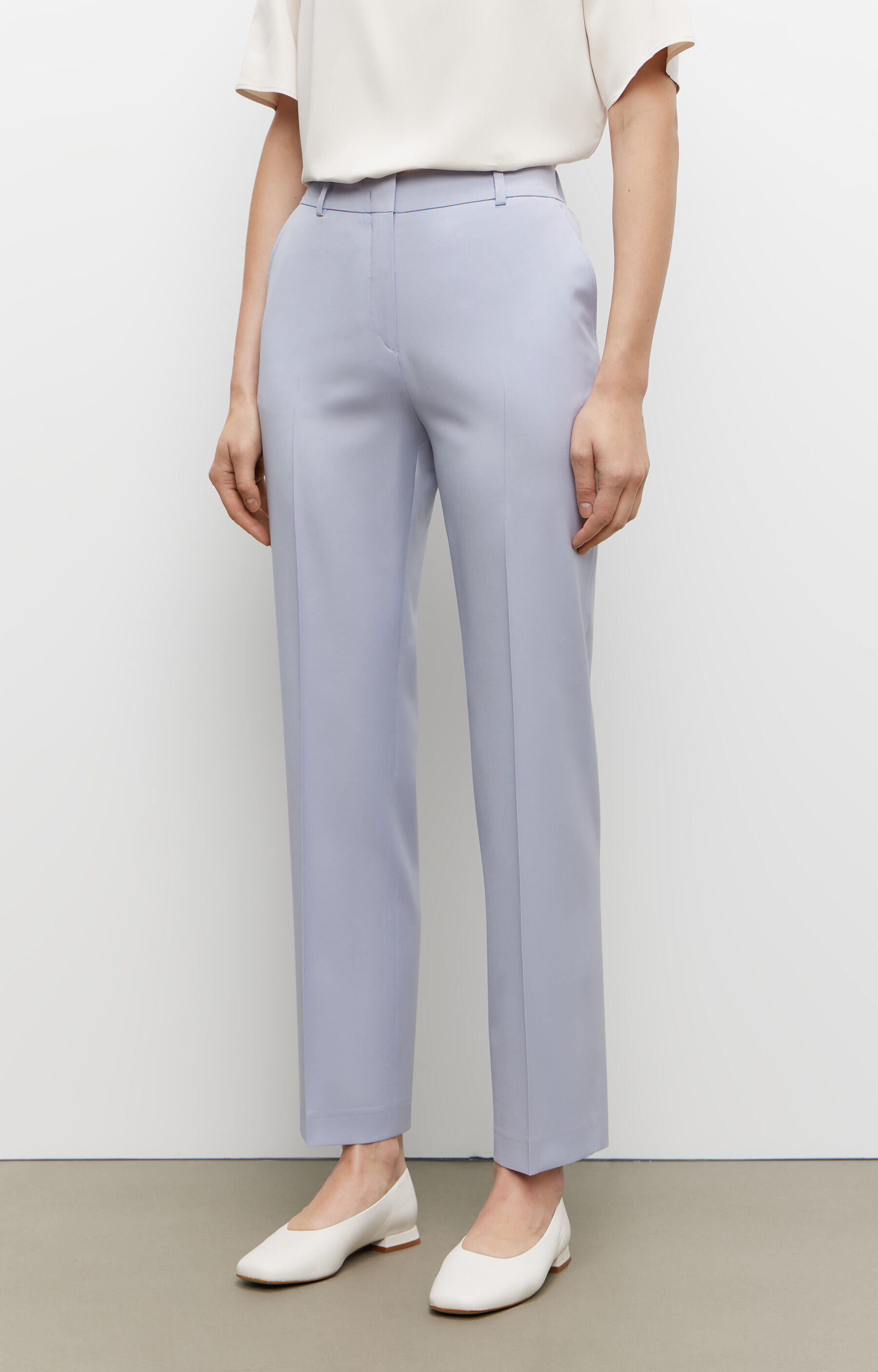 Wełniane spodnie wide leg - 3