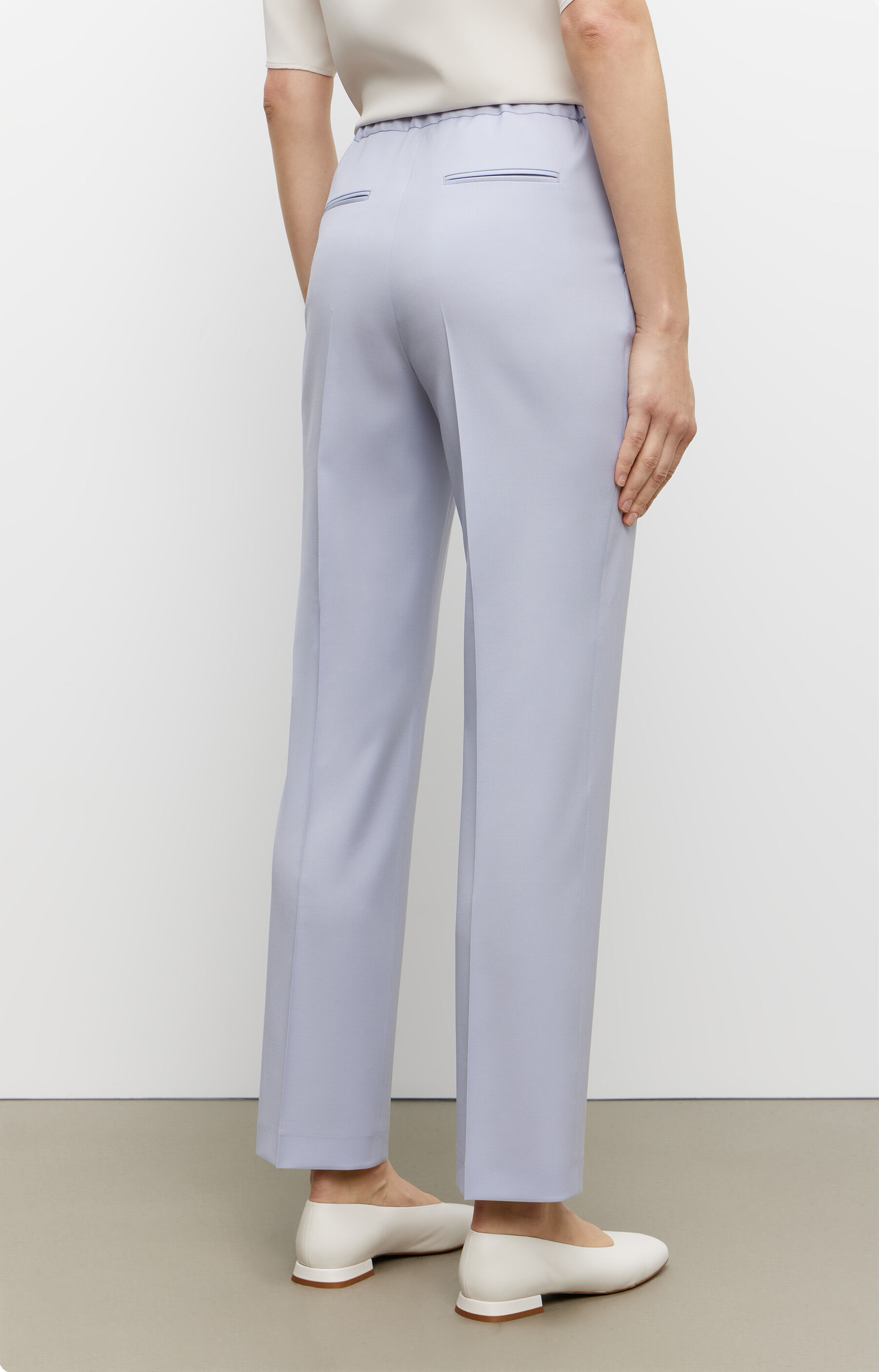Wełniane spodnie wide leg - 4