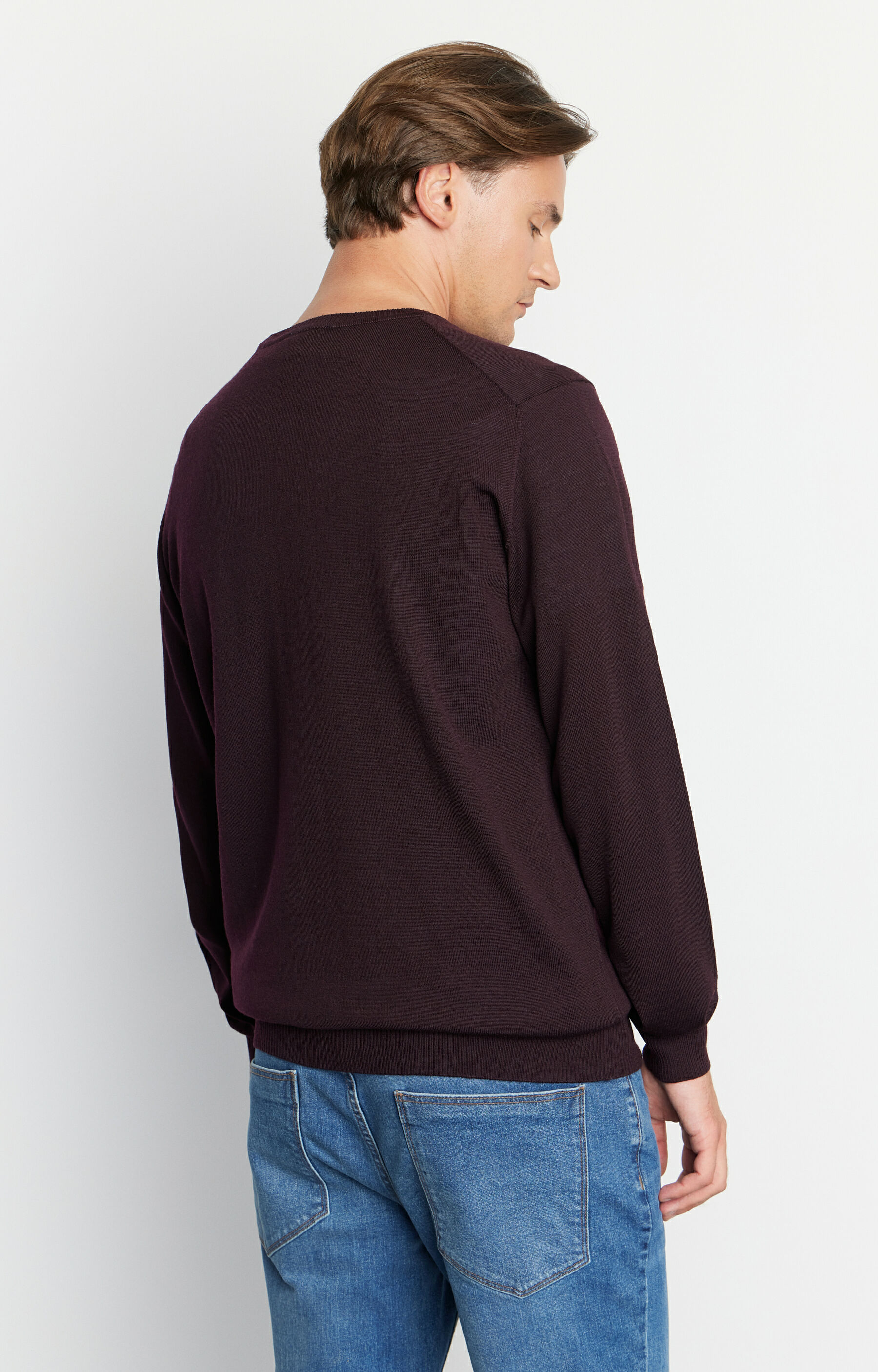 Sweter round-neck z wełny merino - 3