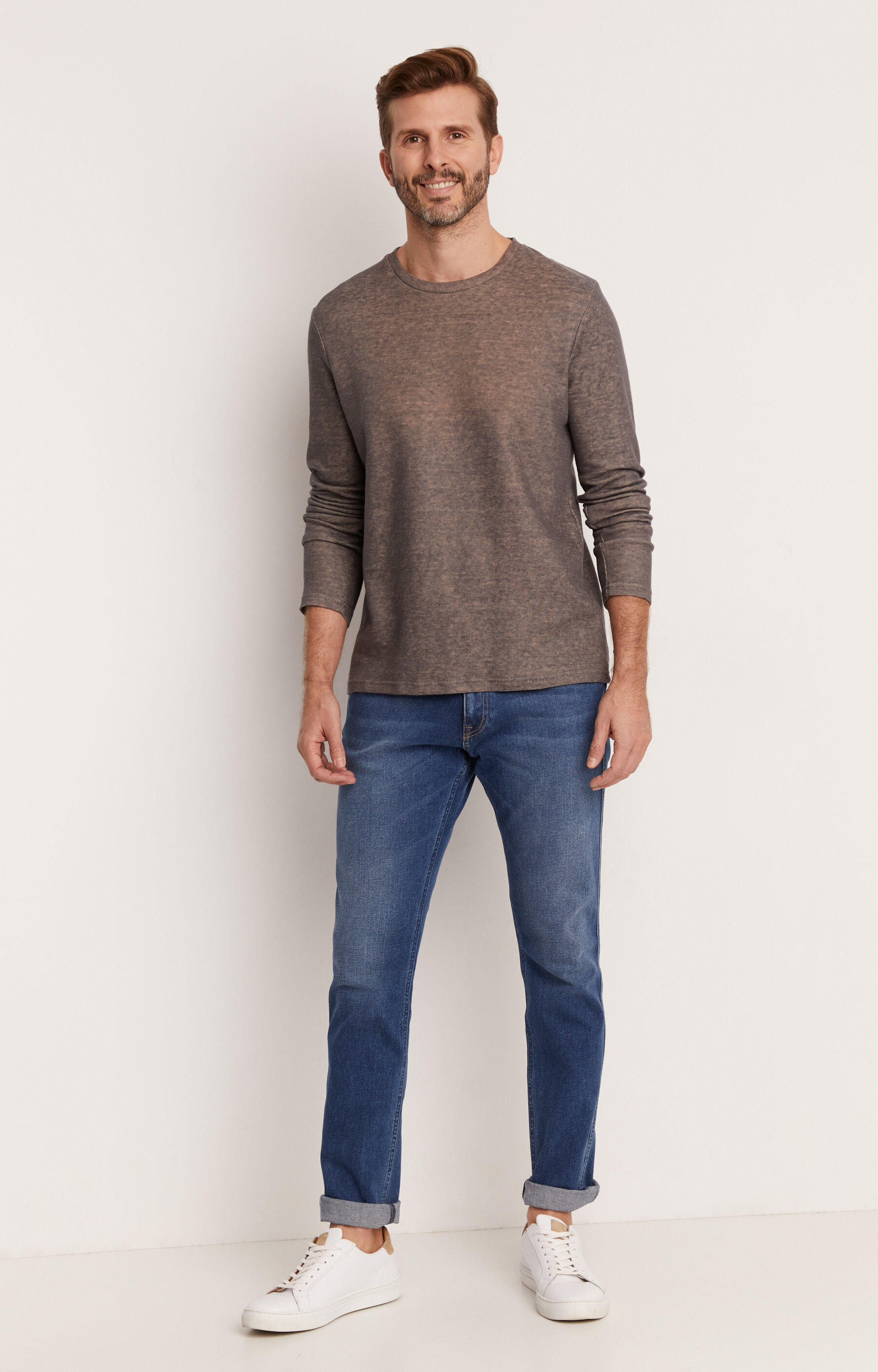 Lekka bluza typu round-neck