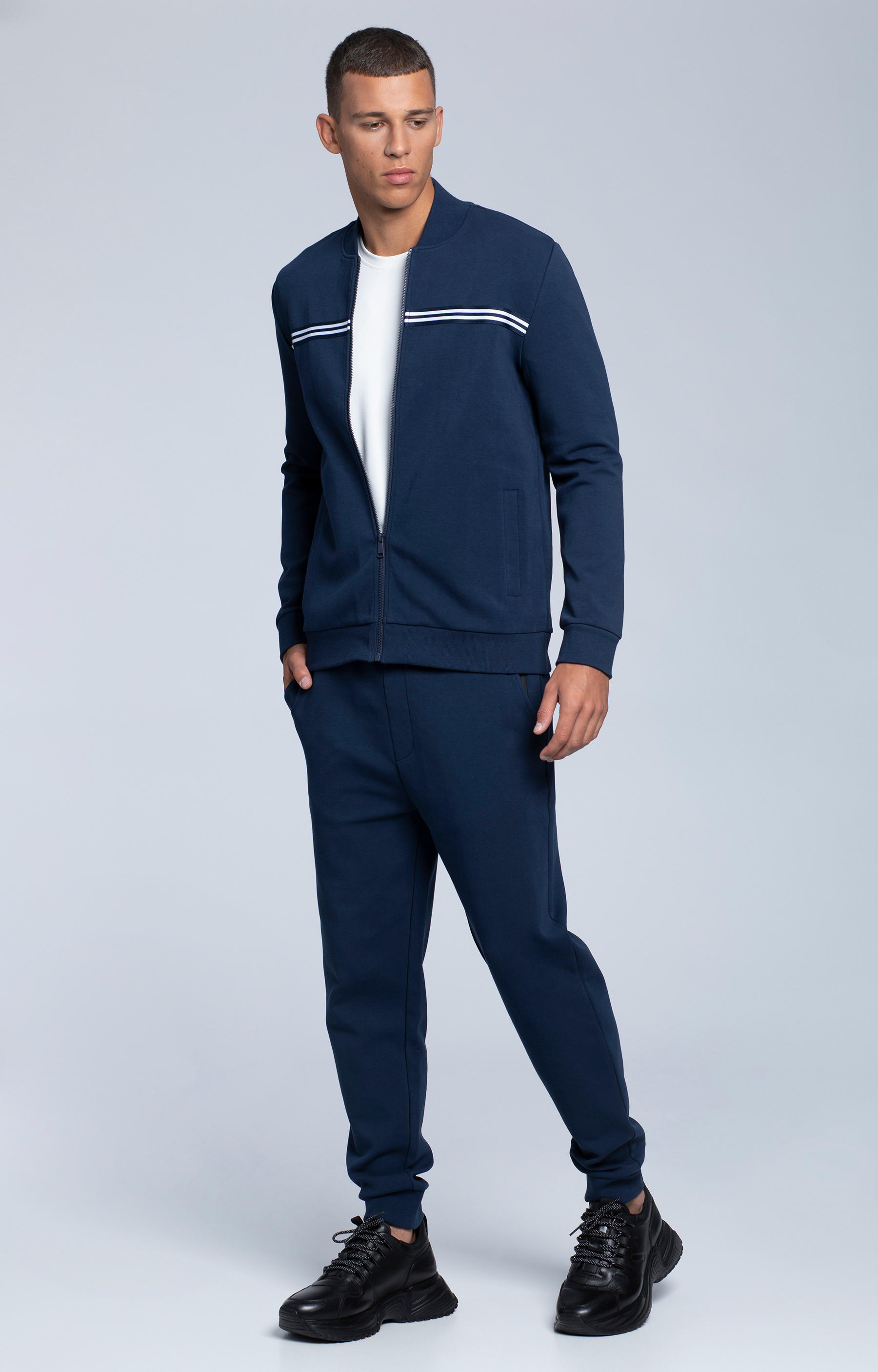 Rozpinana, sportowa bluza z bawełny pima