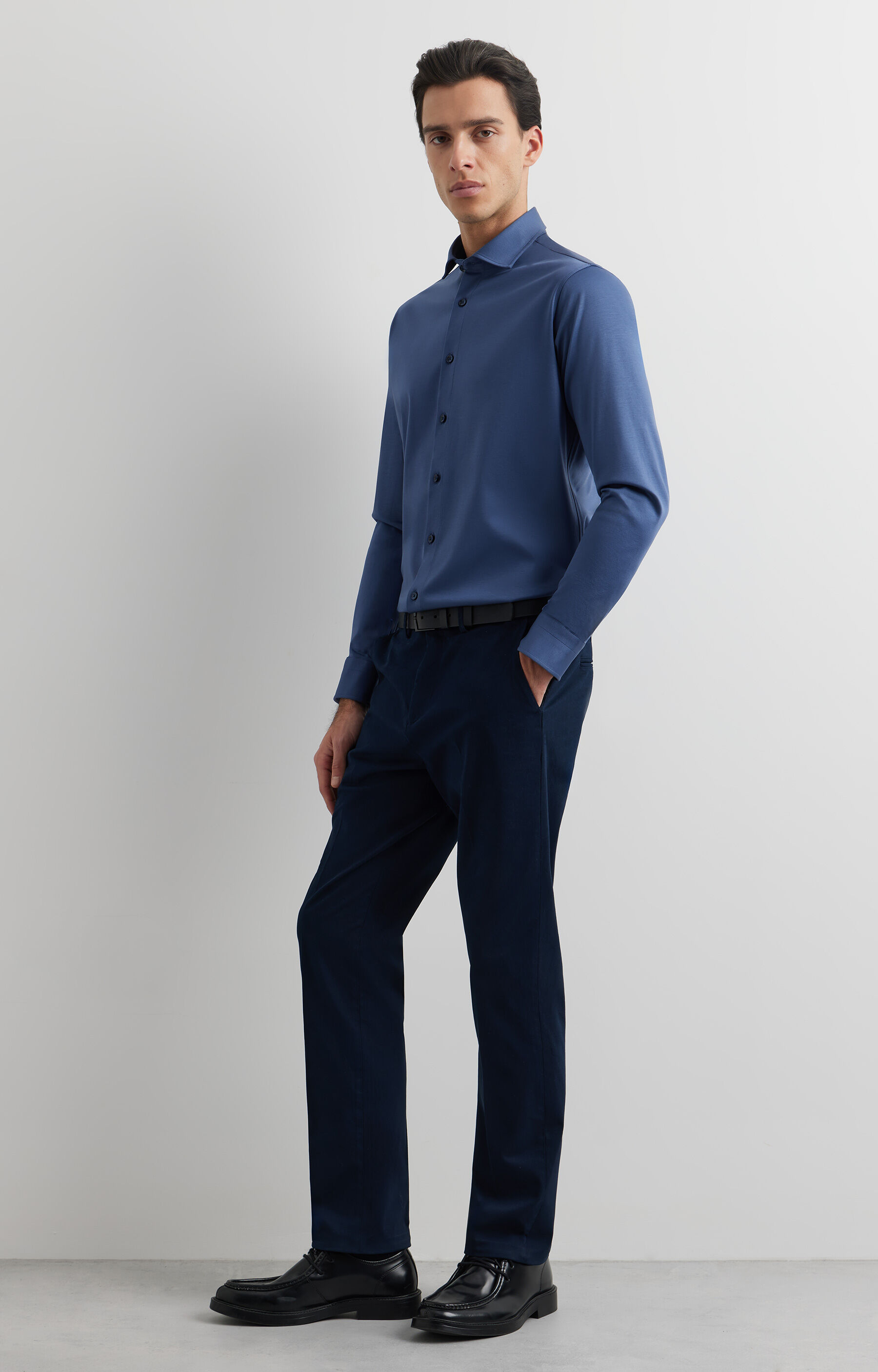 Dzianinowa koszula slim - 5