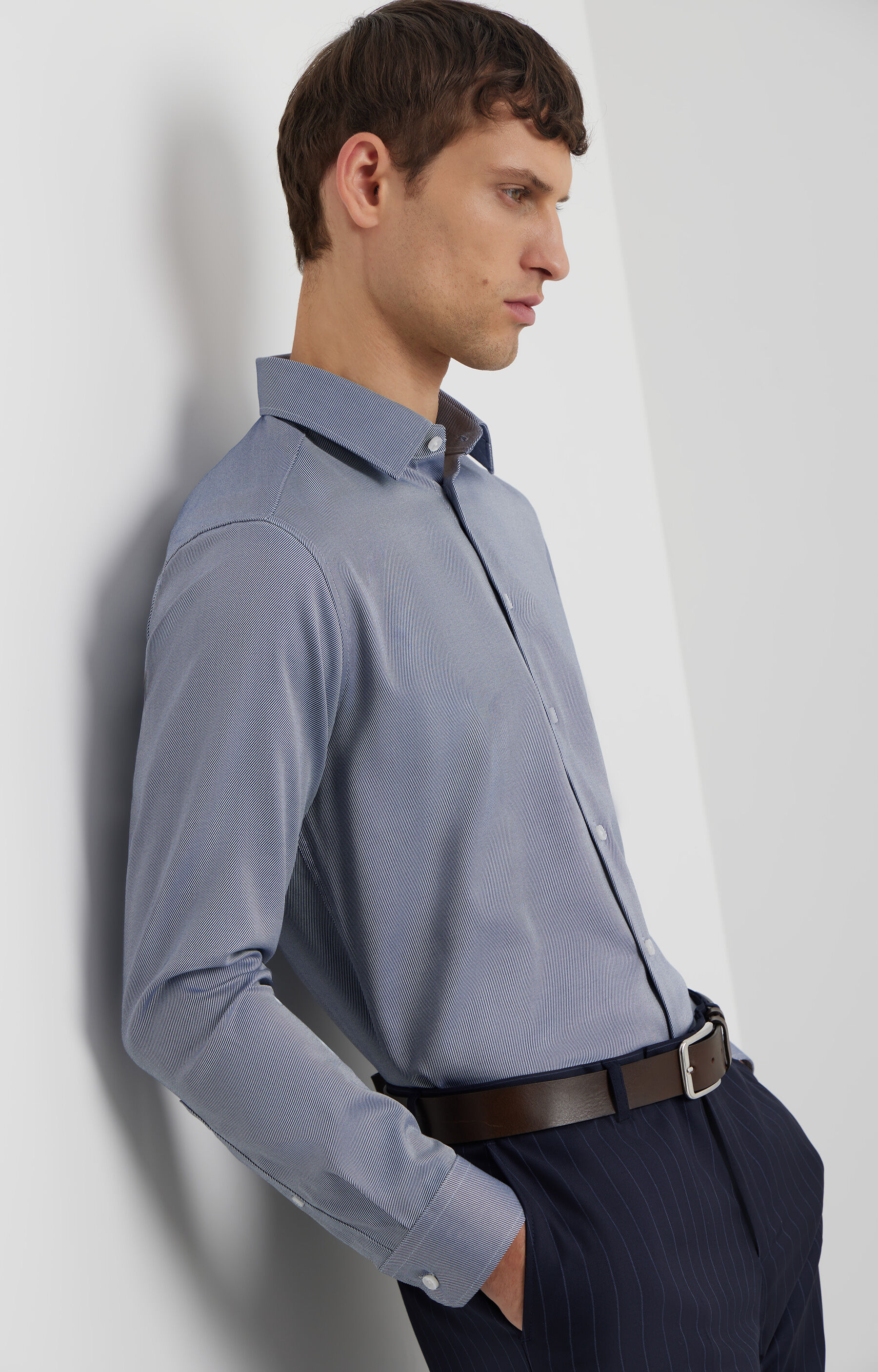 Koszula slim o twillowym splocie - 8