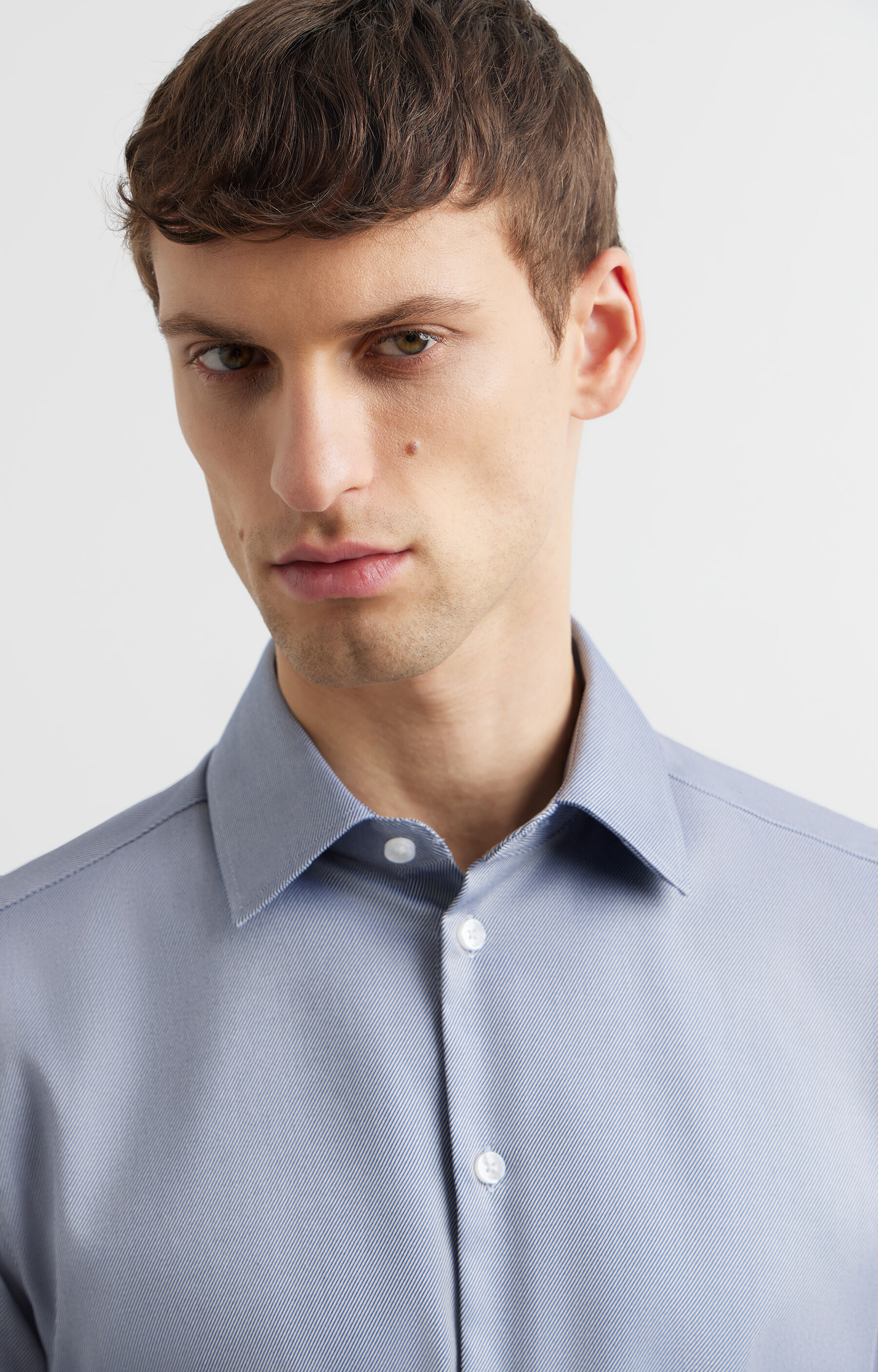 Koszula slim o twillowym splocie - 3