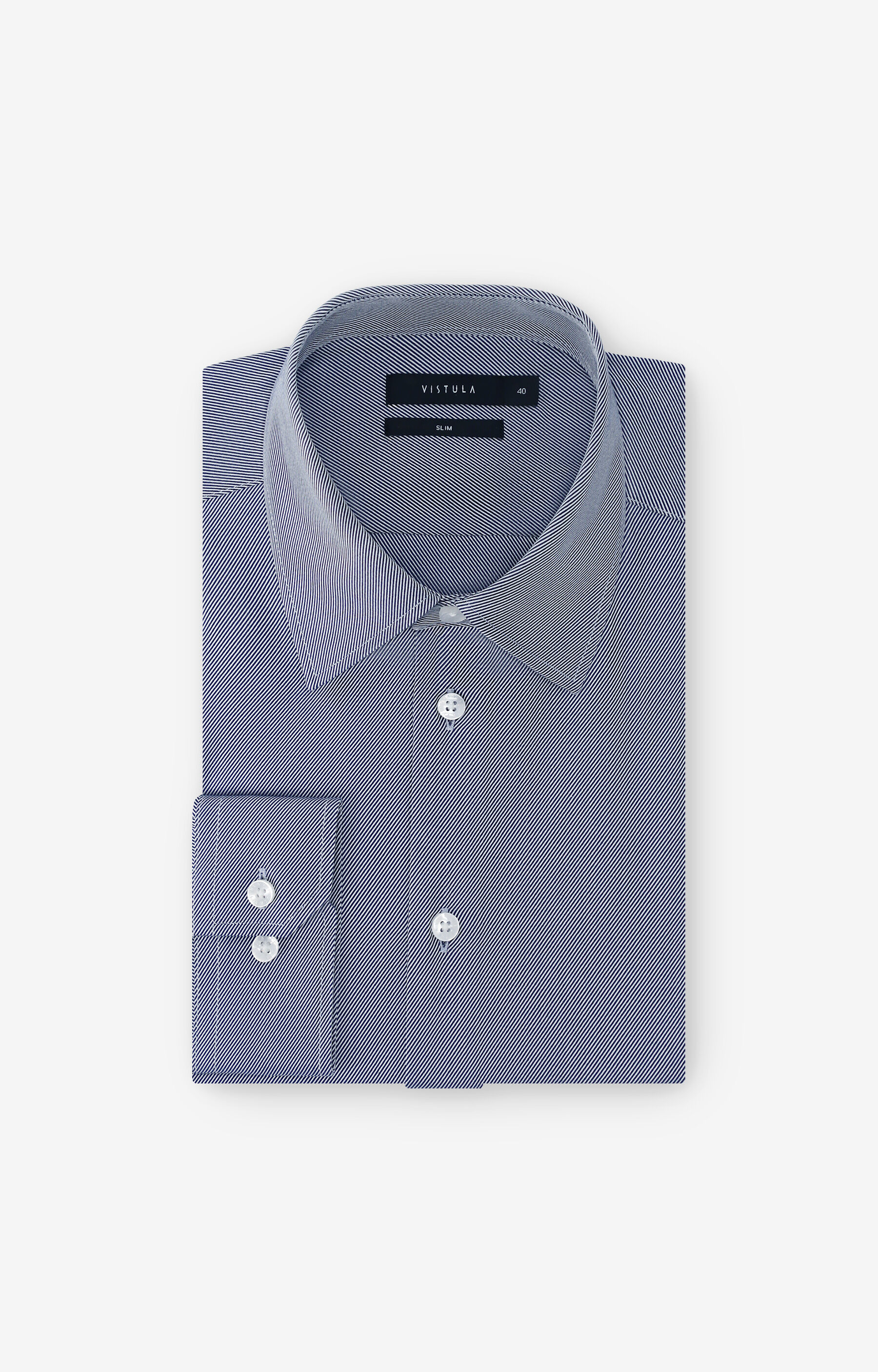 Koszula slim o twillowym splocie - 2