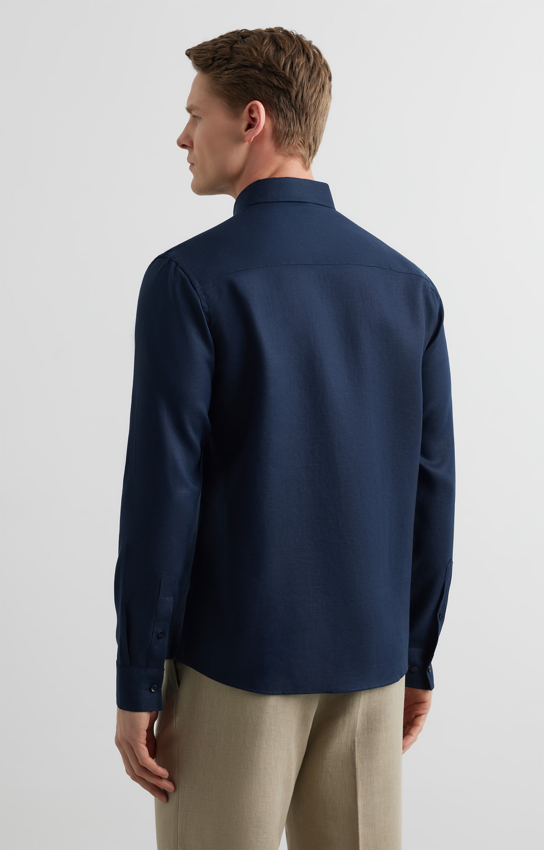 Lniana koszula regular - 4