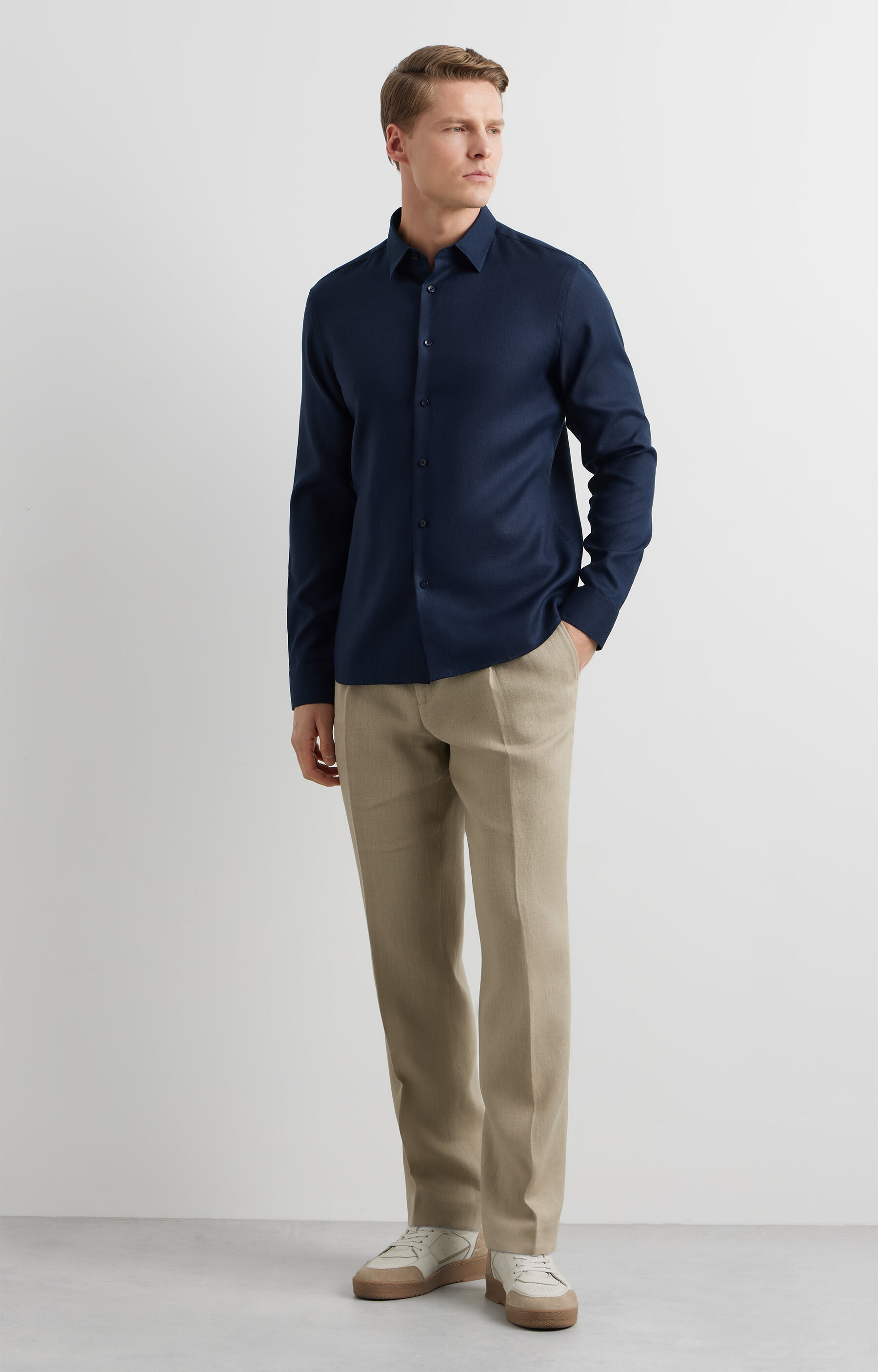 Lniana koszula regular - 5