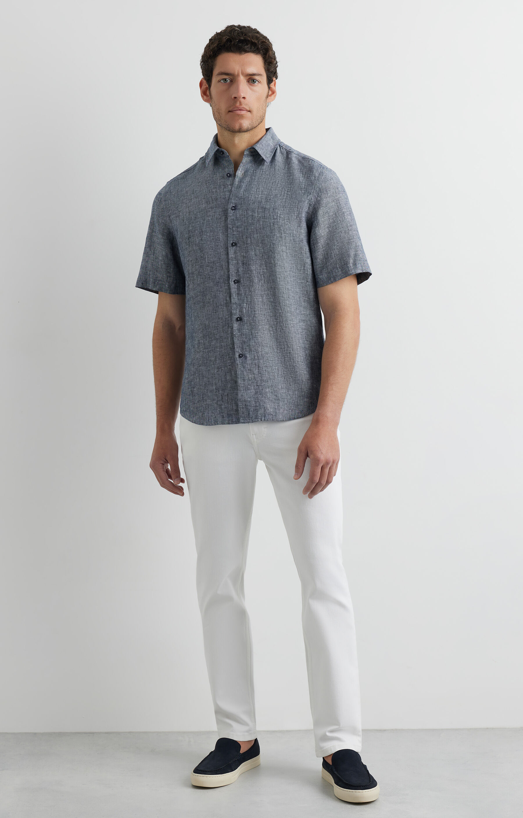 Lniana koszula regular - 6