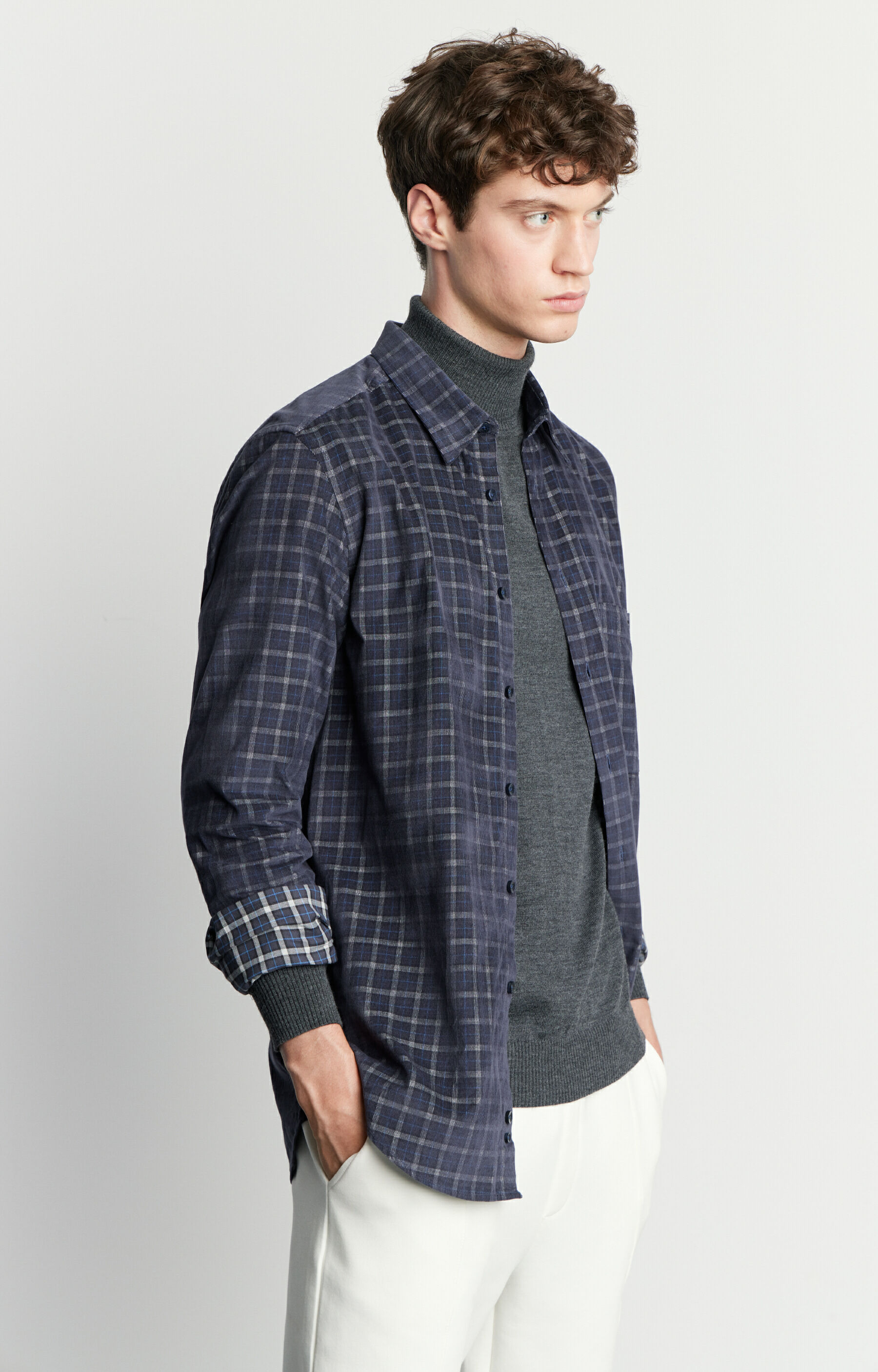 Sztruksowa koszula relaxed fit