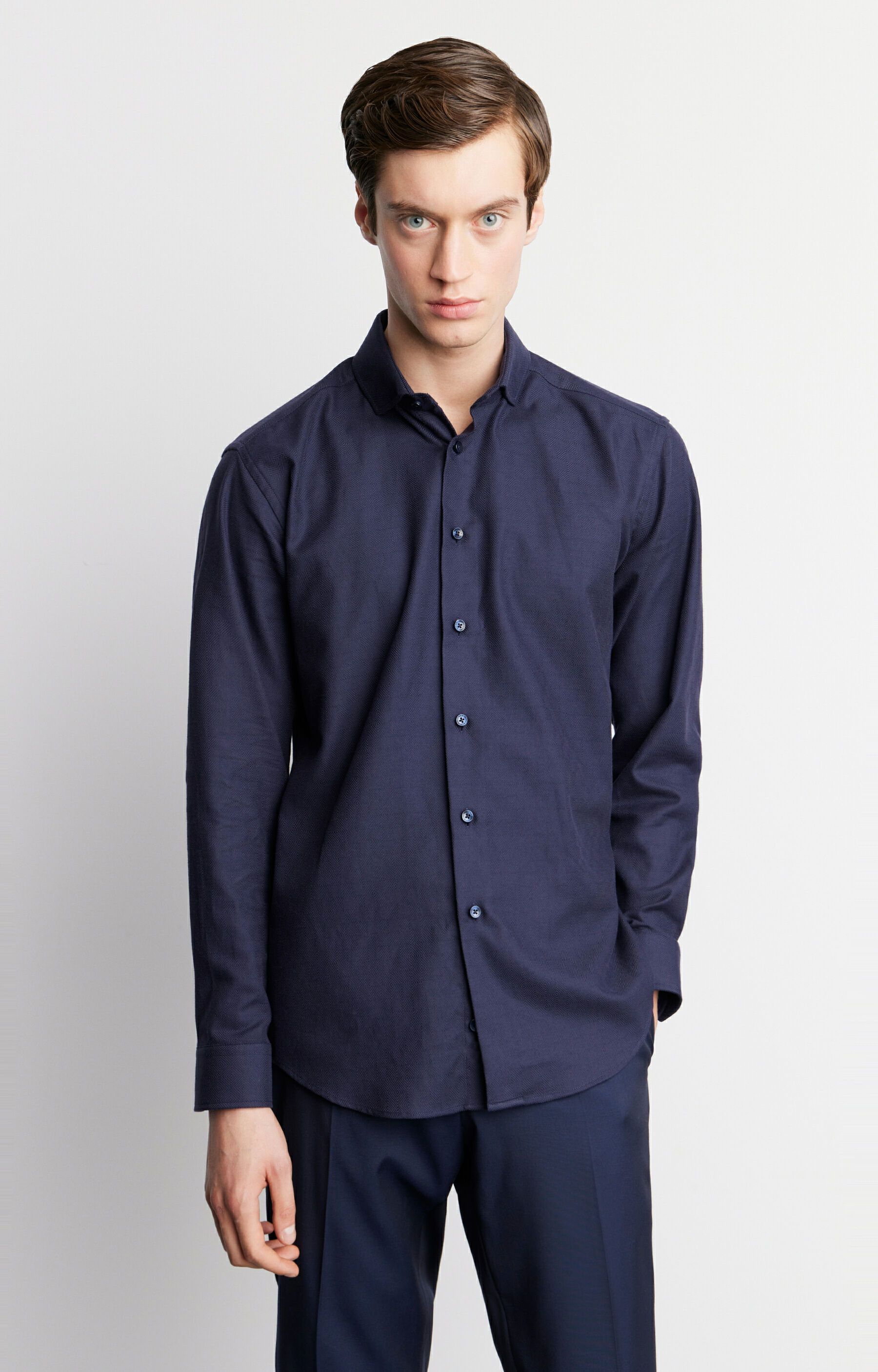 Koszula slim fit w mikrowzór - 3