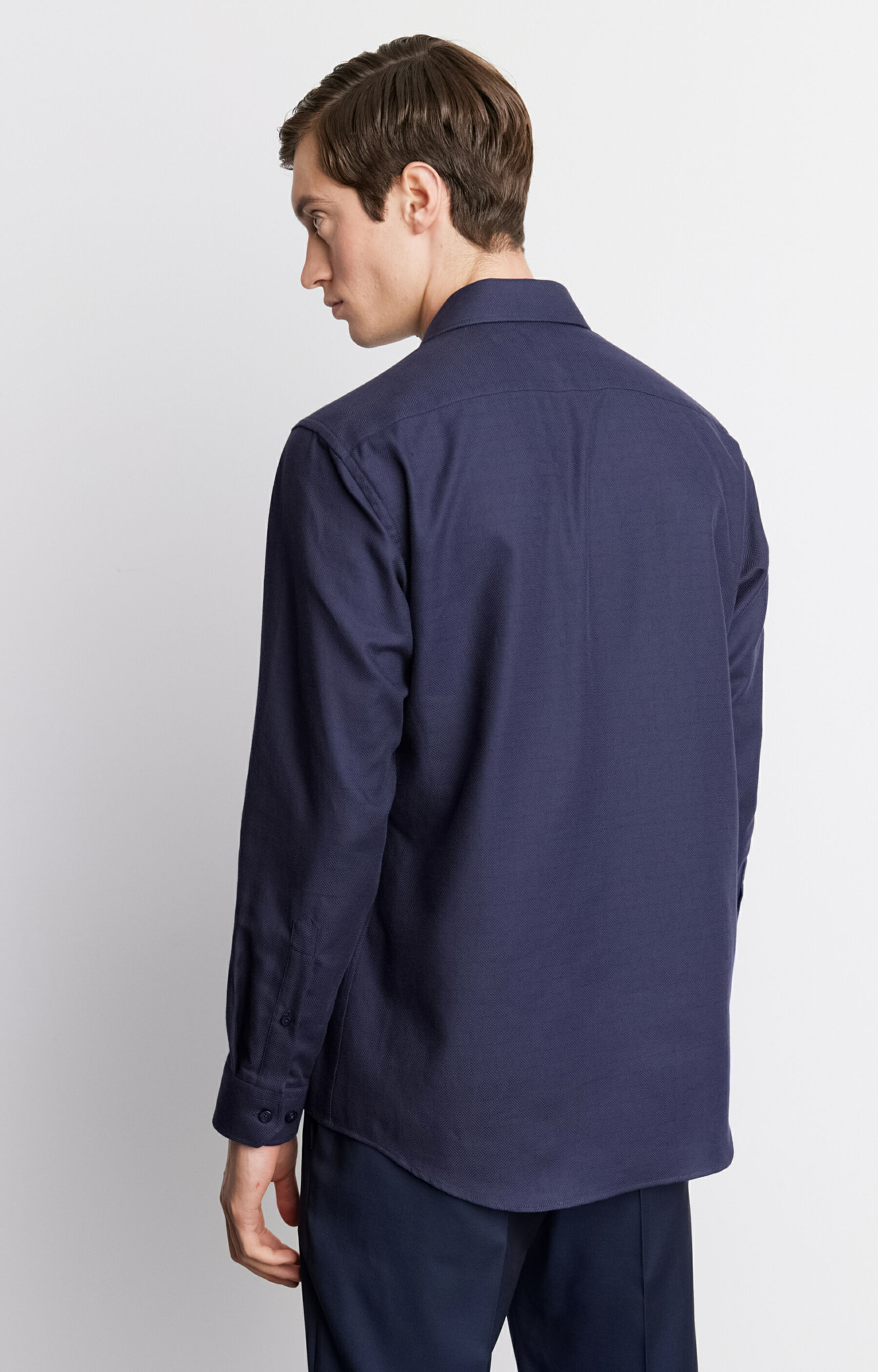 Koszula slim fit w mikrowzór - 4