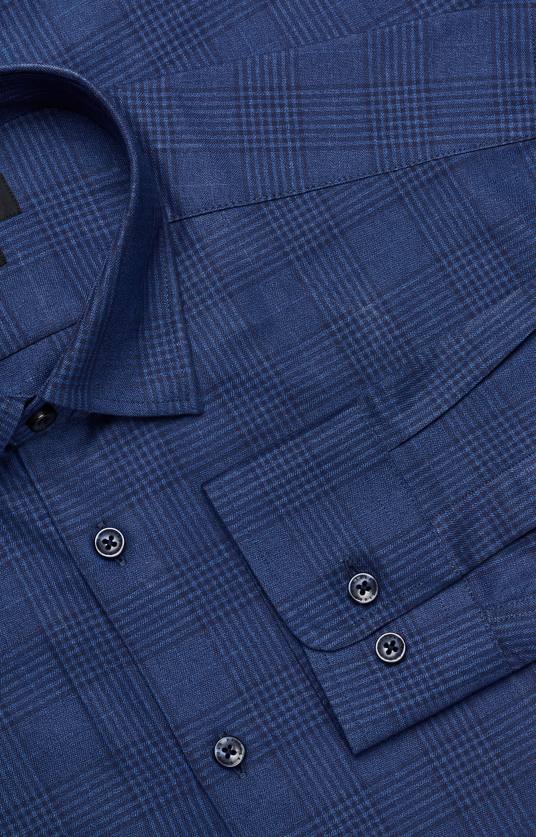 Luźna koszula w kratę z kołnierzem kryte button-down - 5