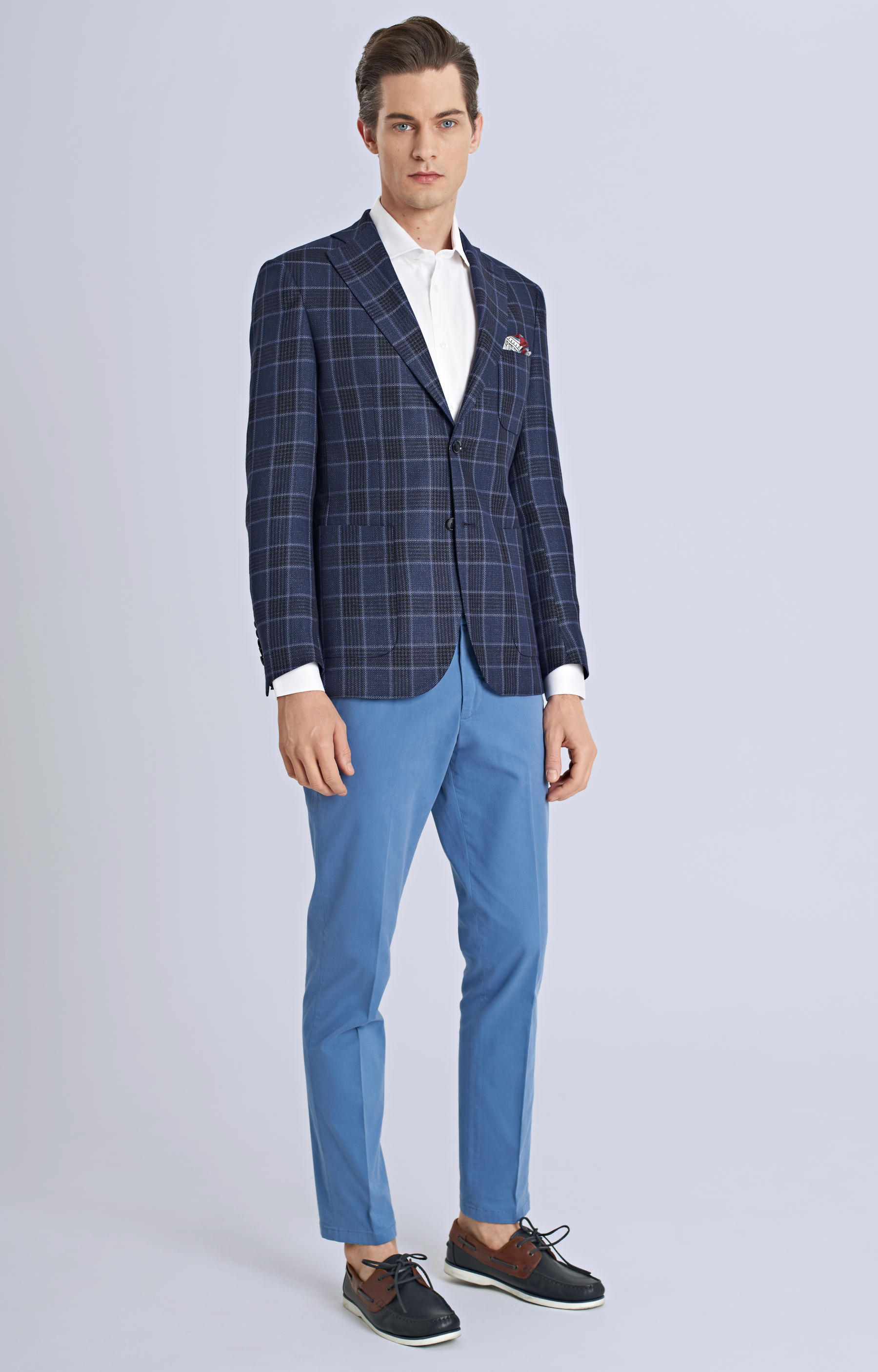 Dopasowana marynarka w kratę