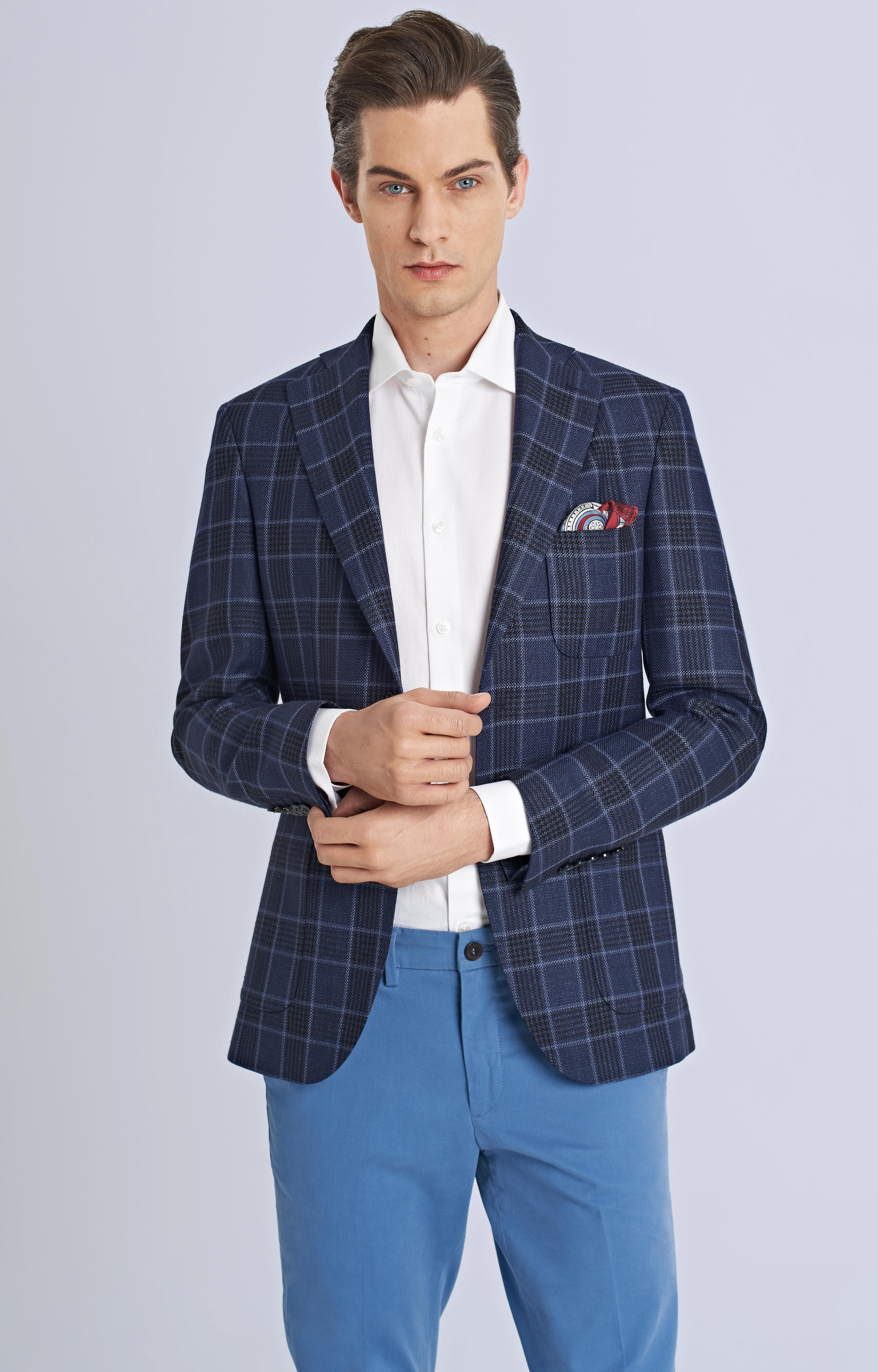 Dopasowana marynarka w kratę - 2