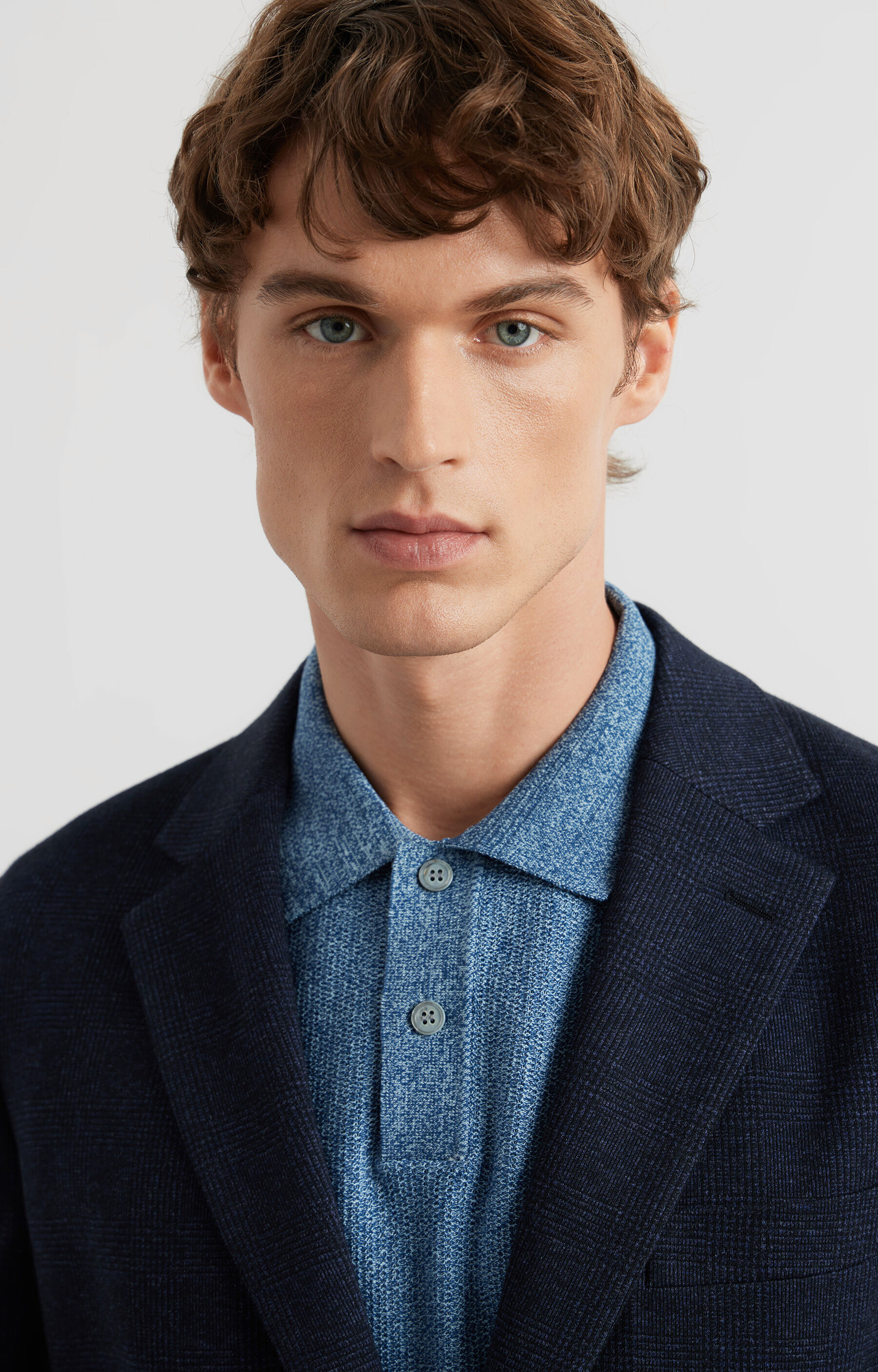 Marynarka slim fit w kratę - 5