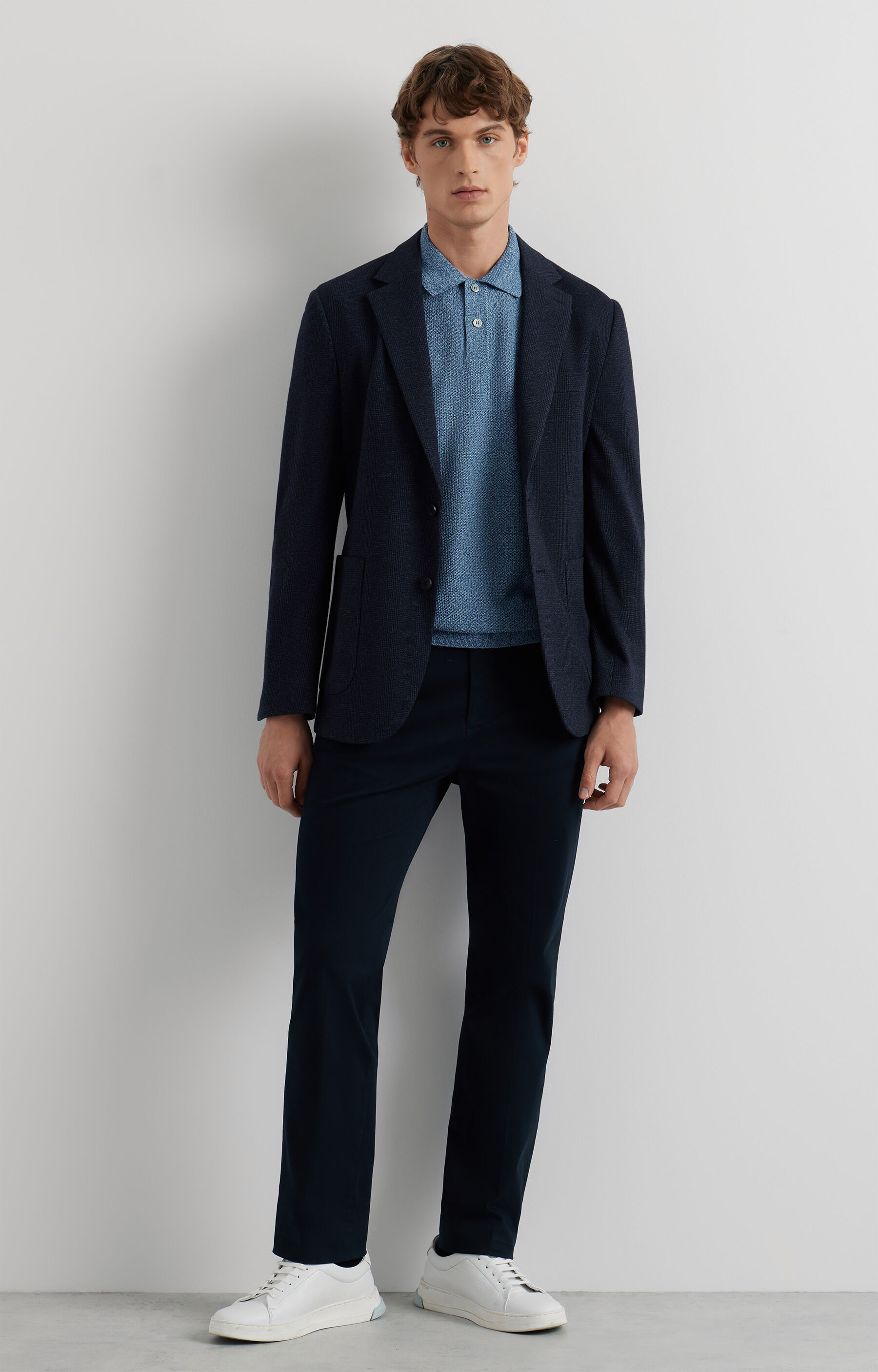 Marynarka slim fit w kratę