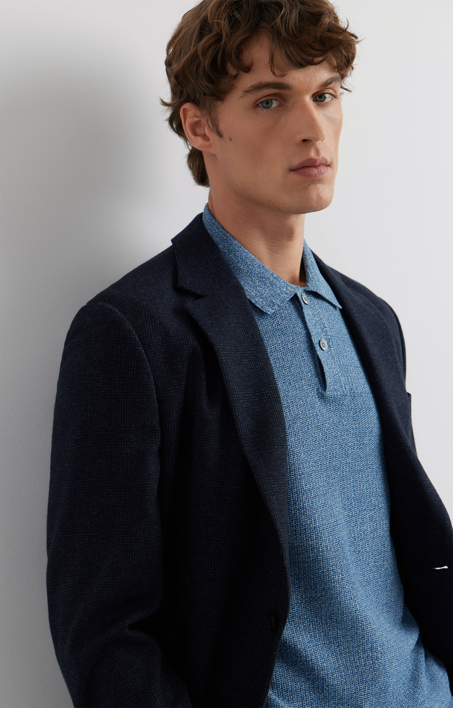 Marynarka slim fit w kratę - 6