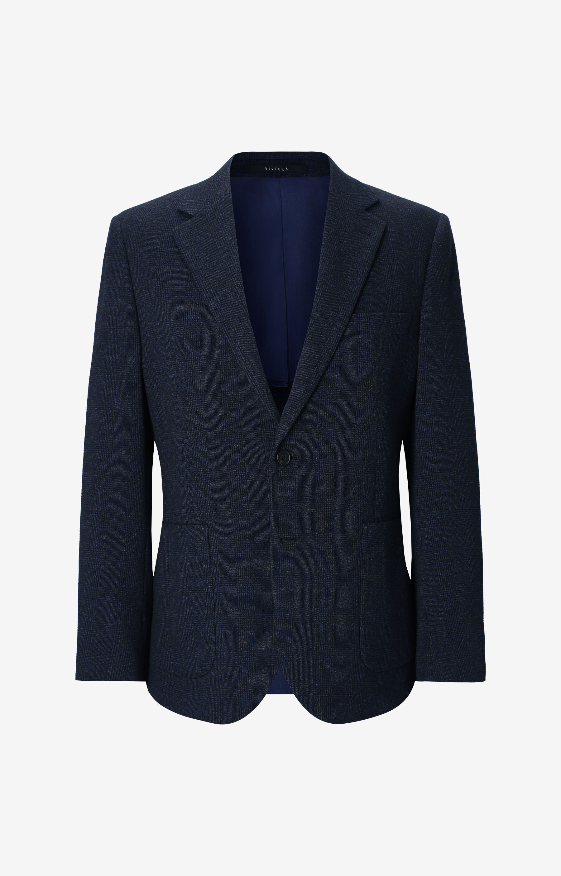 Marynarka slim fit w kratę - 2