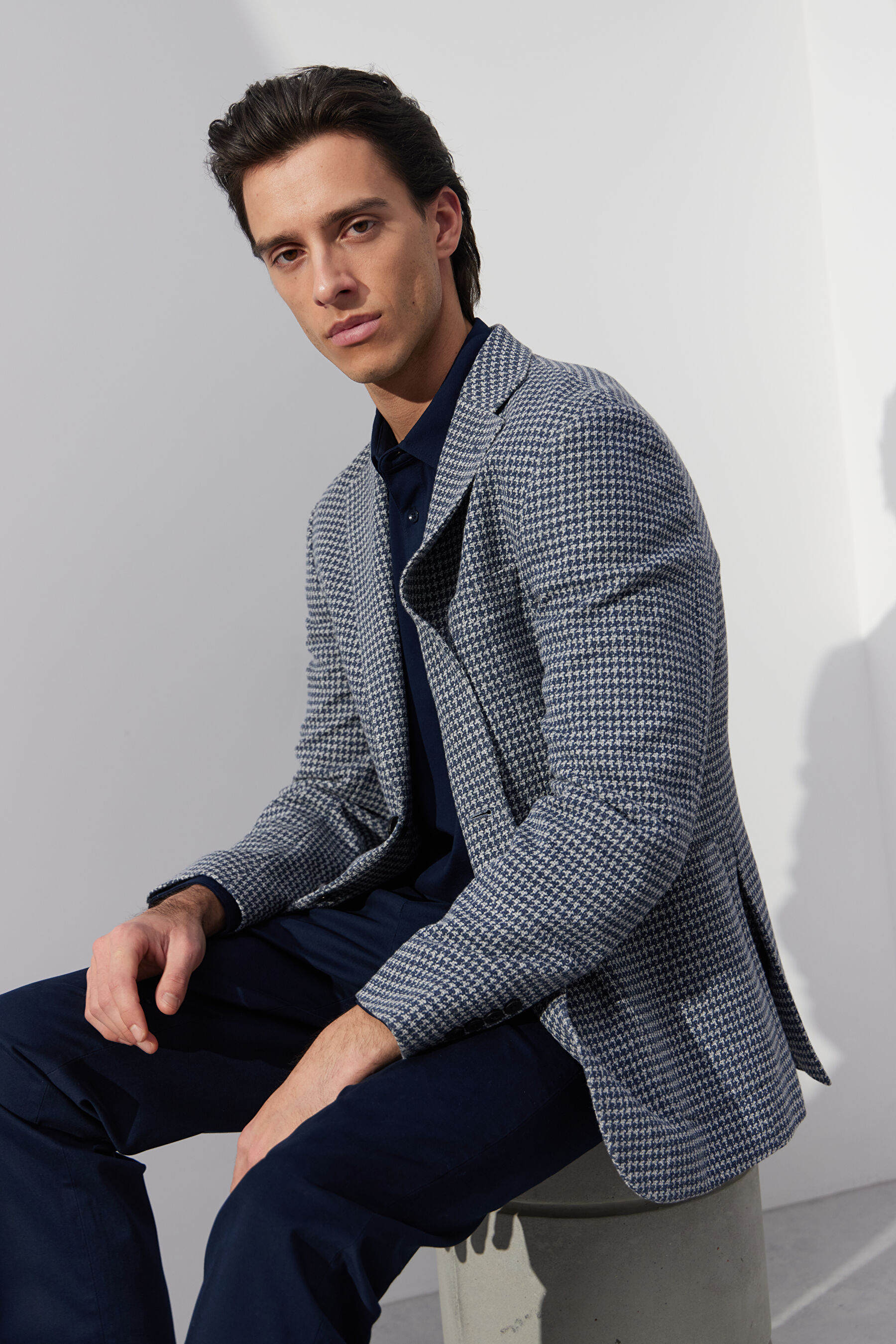 Marynarka super slim w pepitę - 6