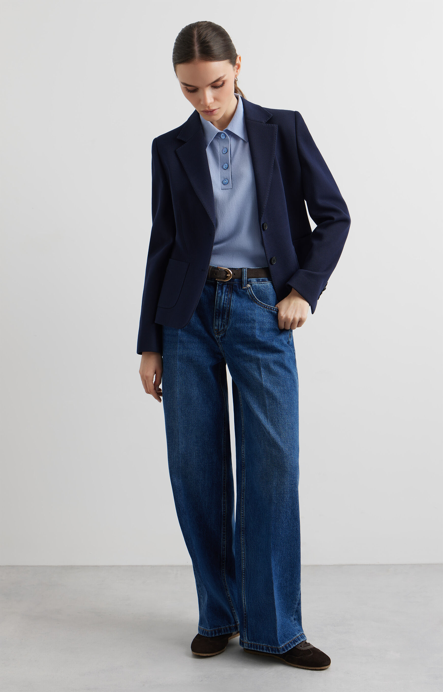 Dzianinowa marynarka slim - 4