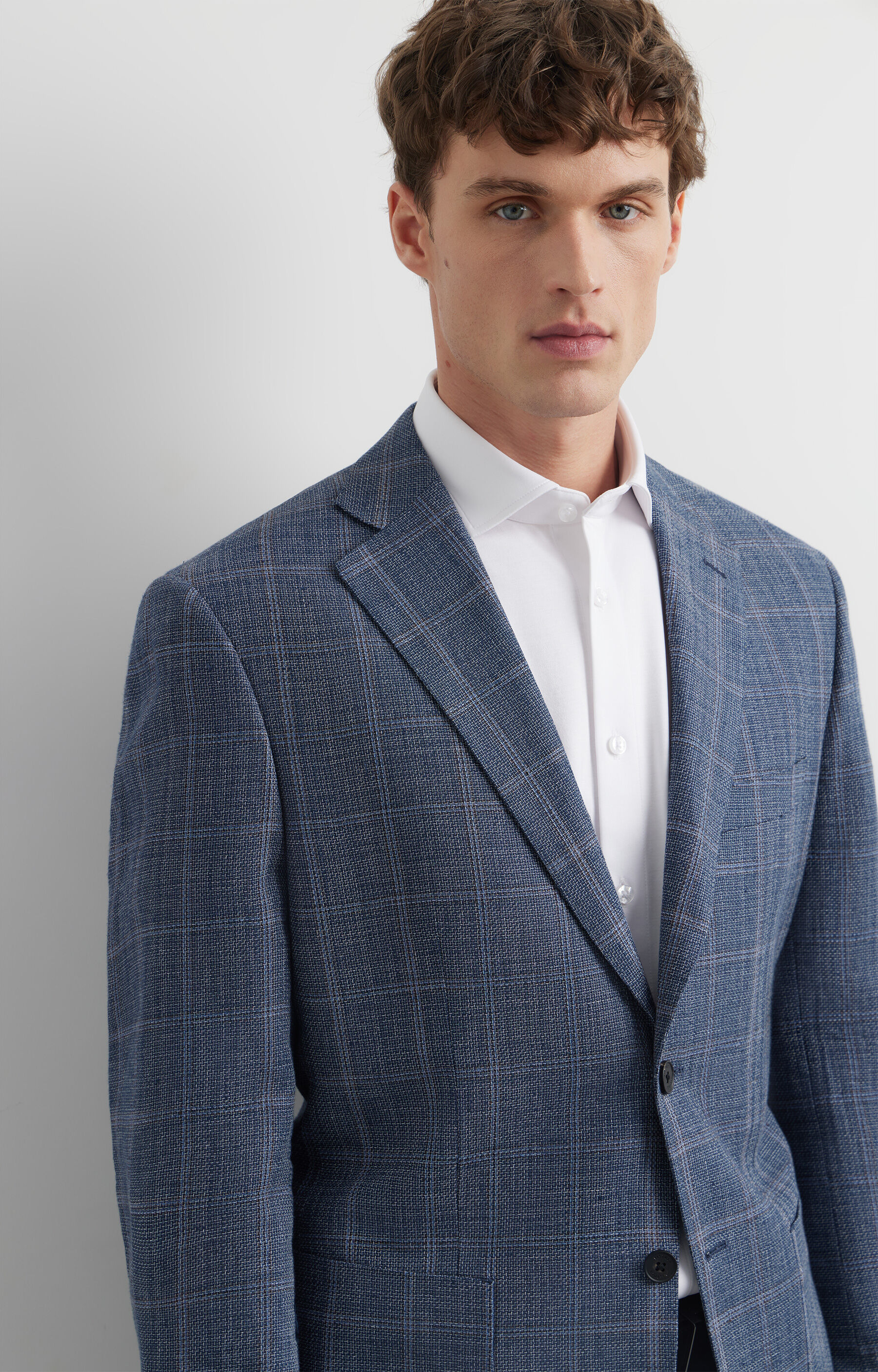 Marynarka slim w kratę - 5