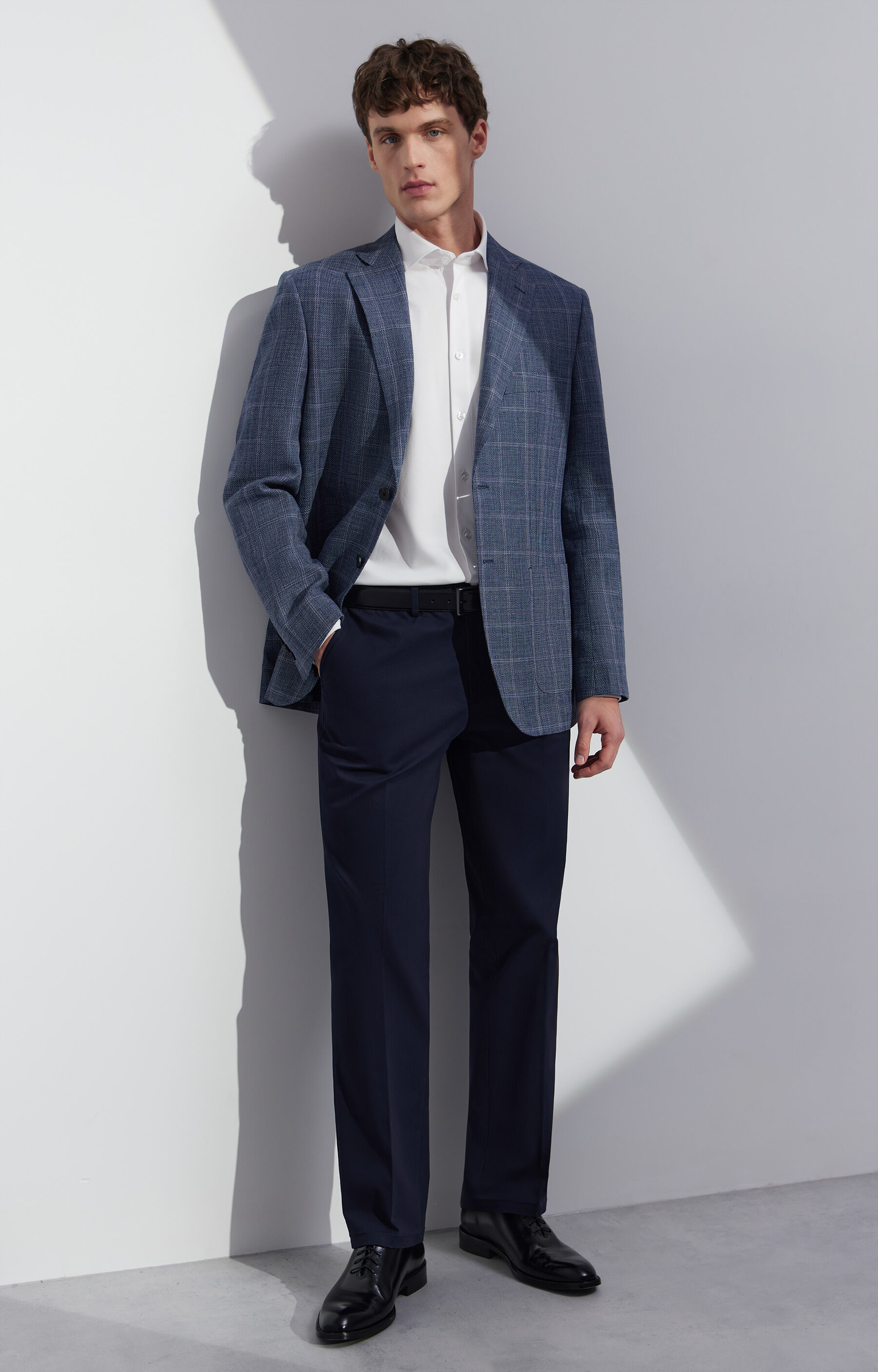 Marynarka slim w kratę - 8