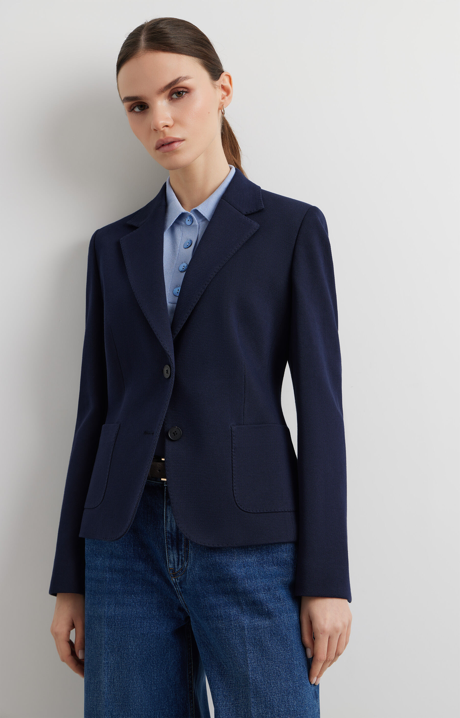 Dzianinowa marynarka slim - 3