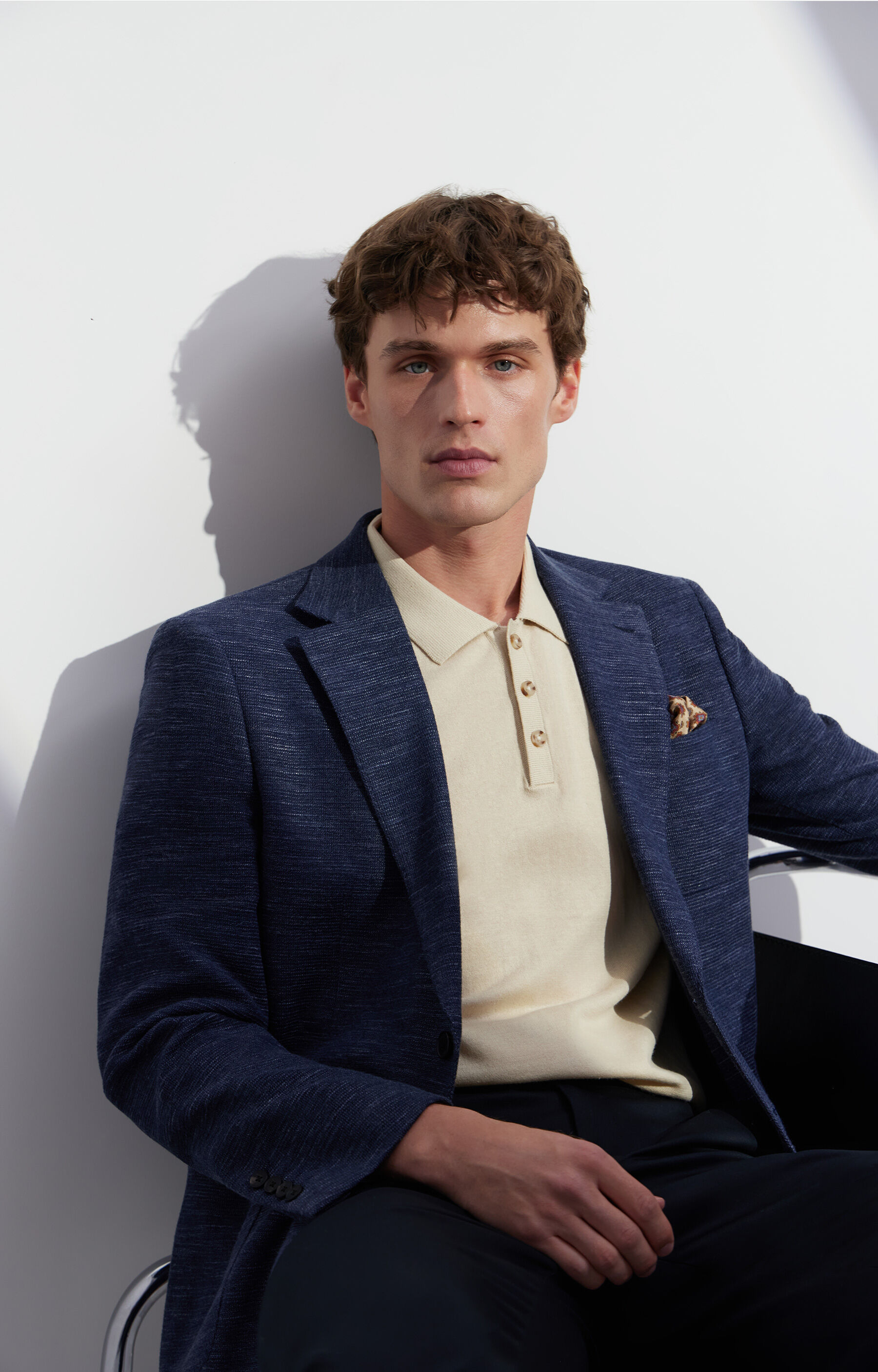 Dzianinowa marynarka slim - 5