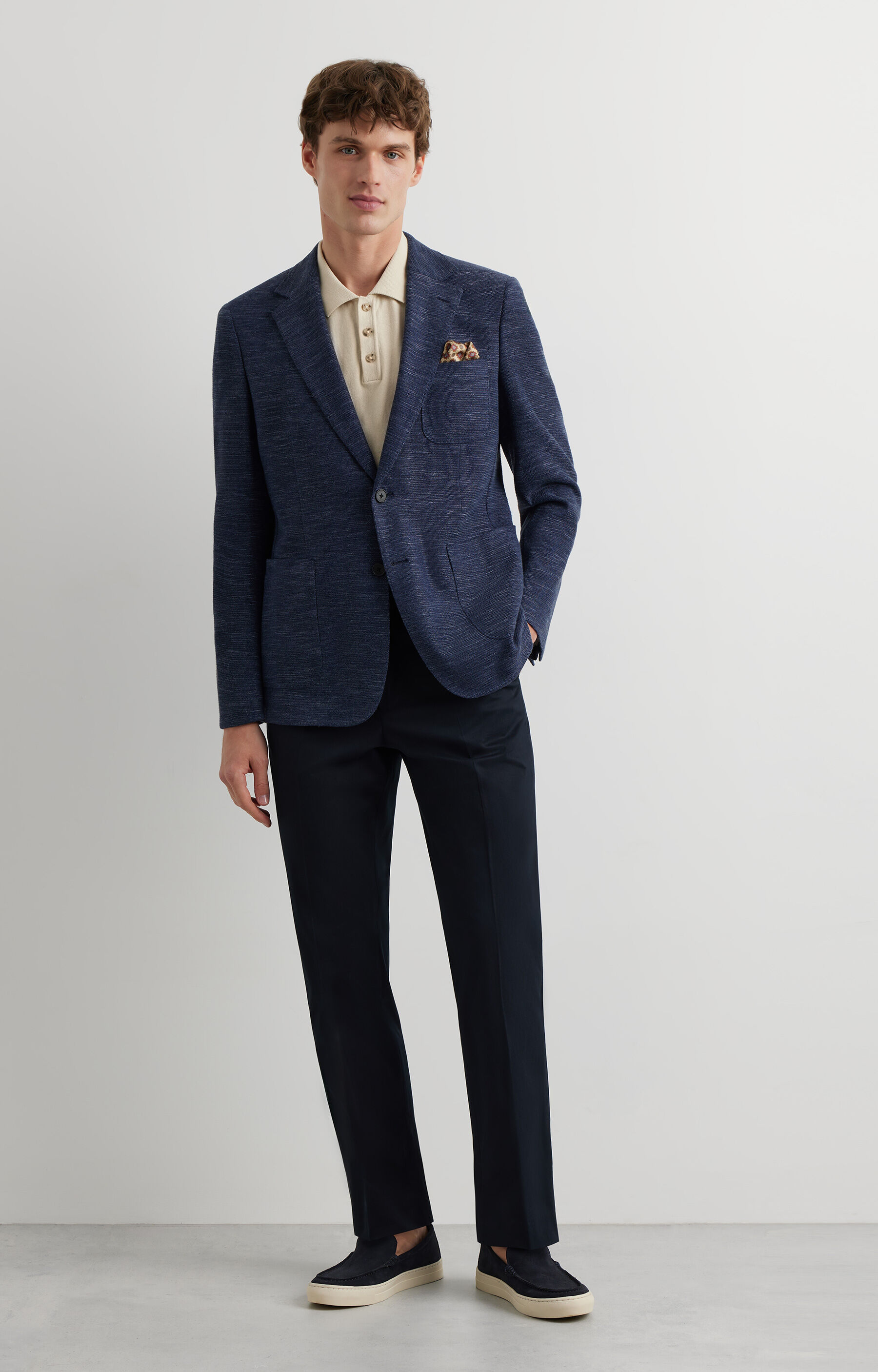 Dzianinowa marynarka slim - 2