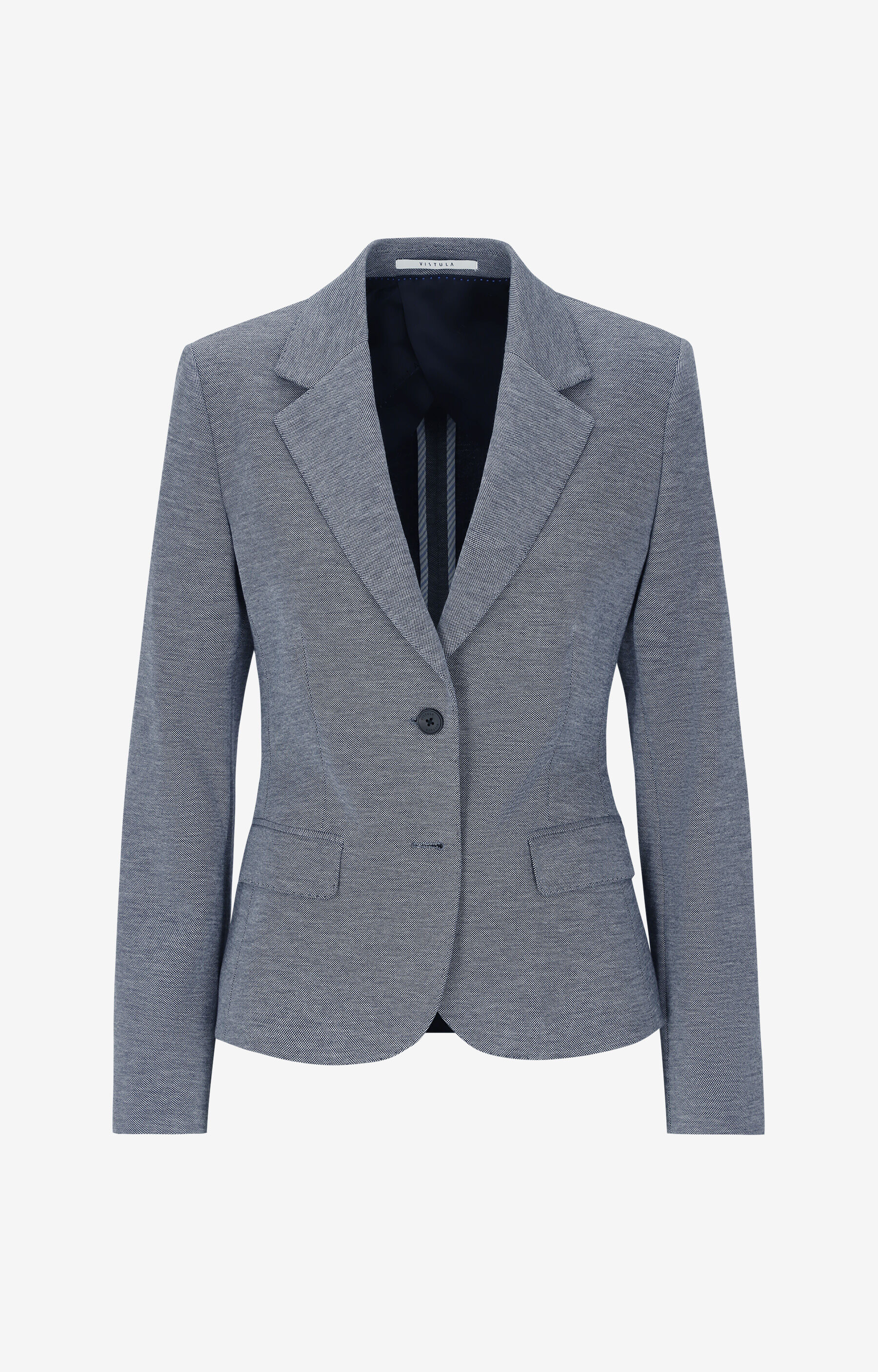 Marynarka slim z melanżowej tkaniny - 2