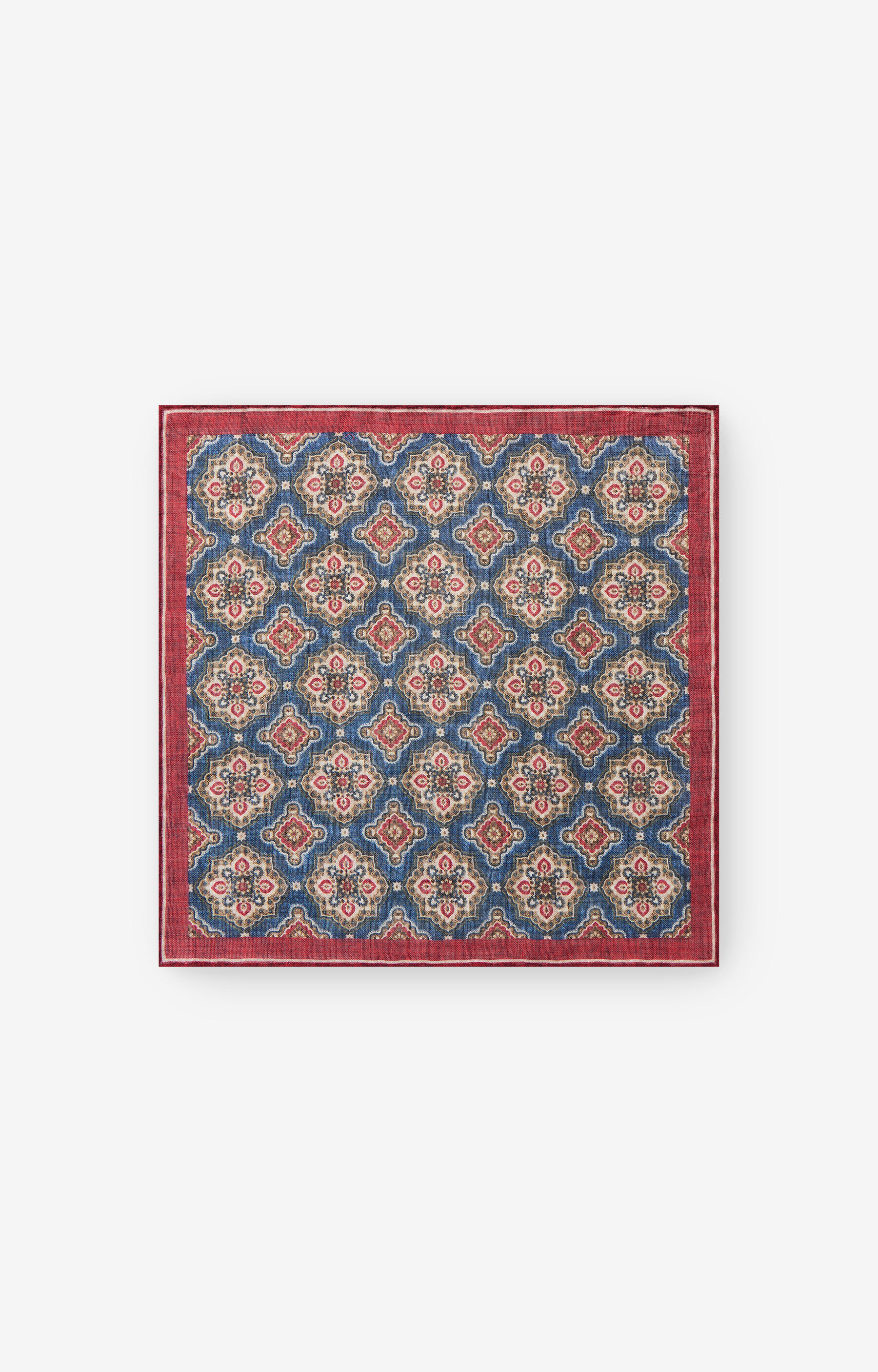 Wełniana poszetka w geometryczny wzór