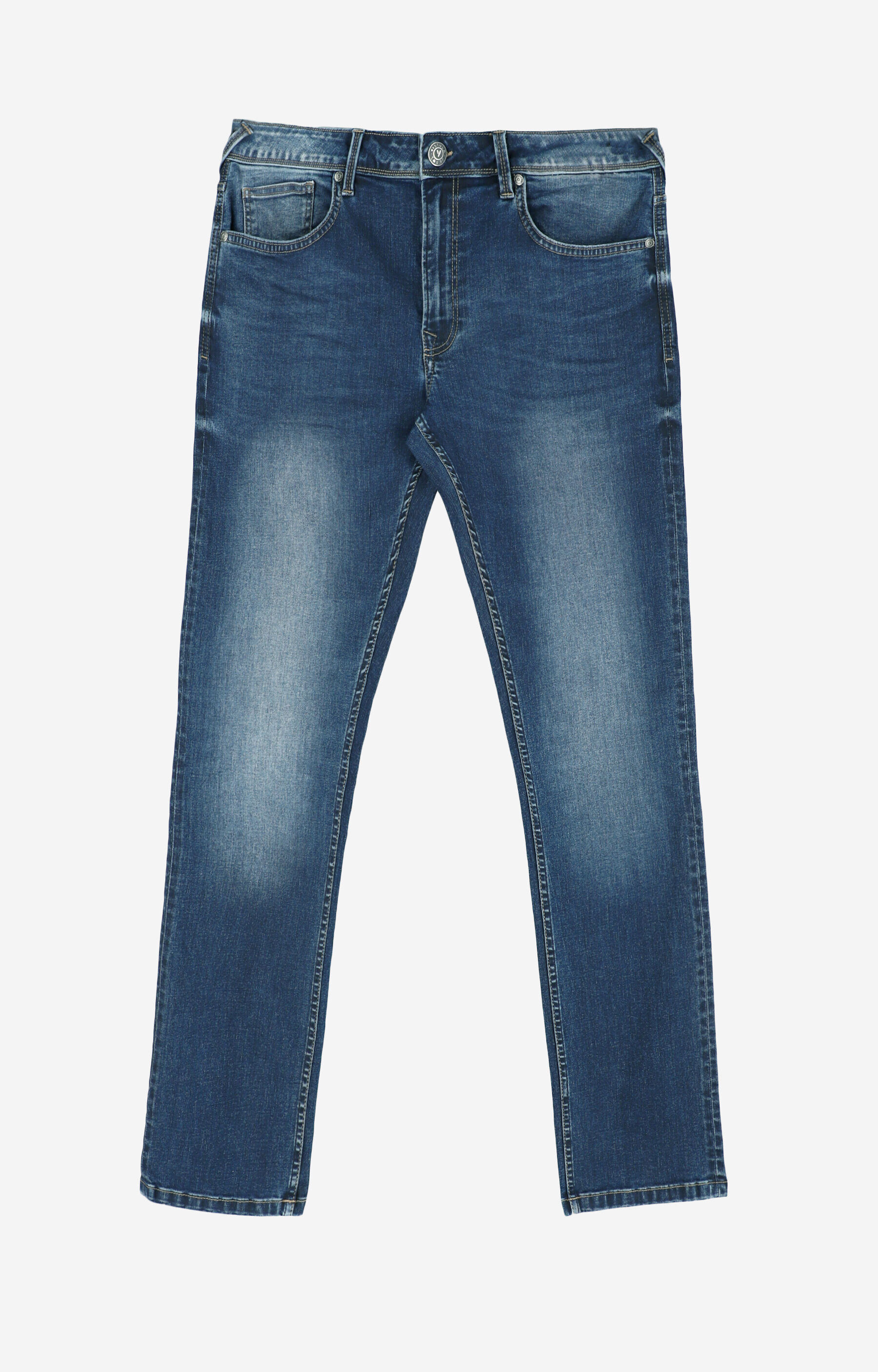 Klasyczne jeansy z przetarciami - 4