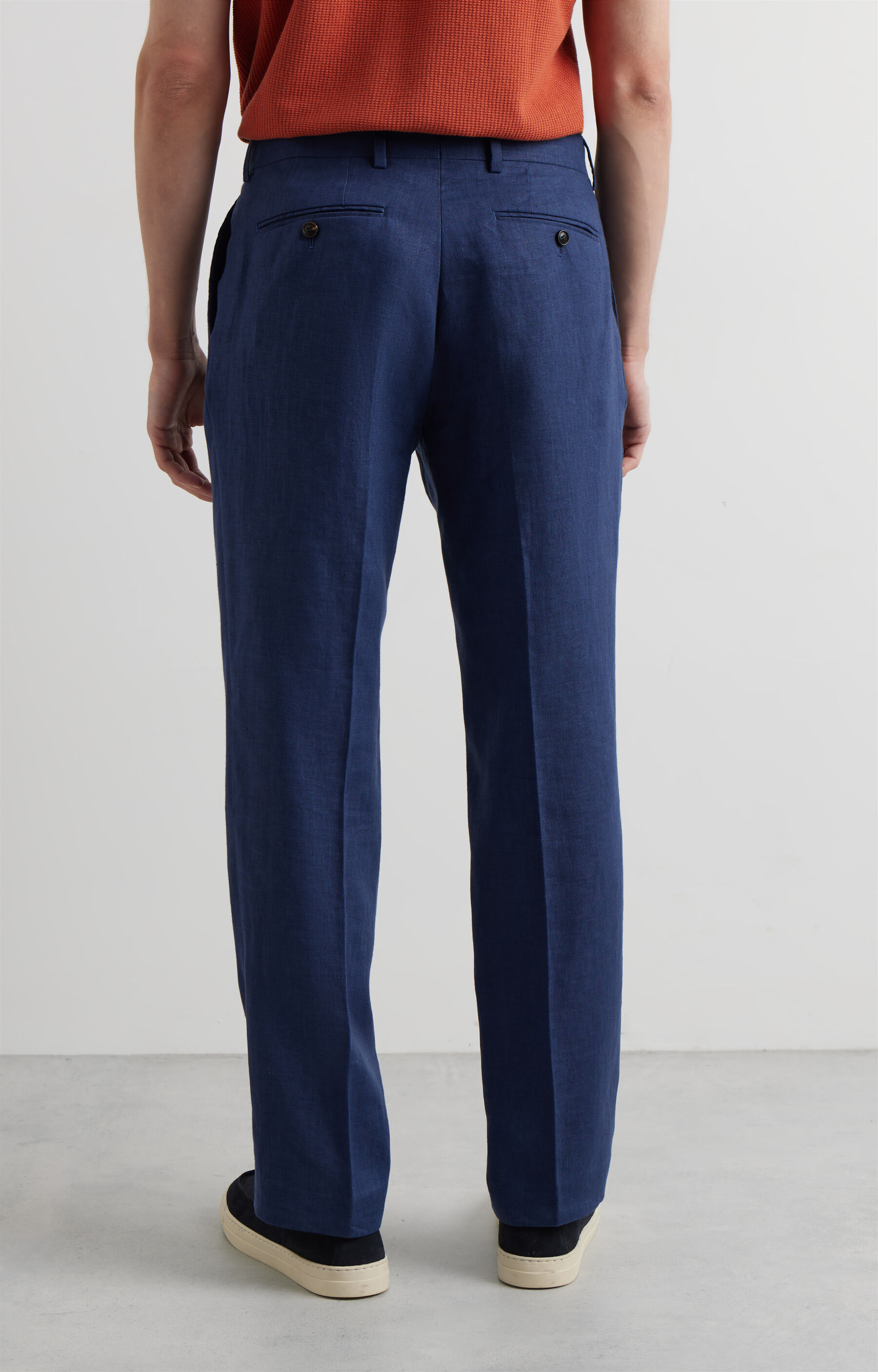 Lniane spodnie super slim do garnituru - Mix&Match - 4