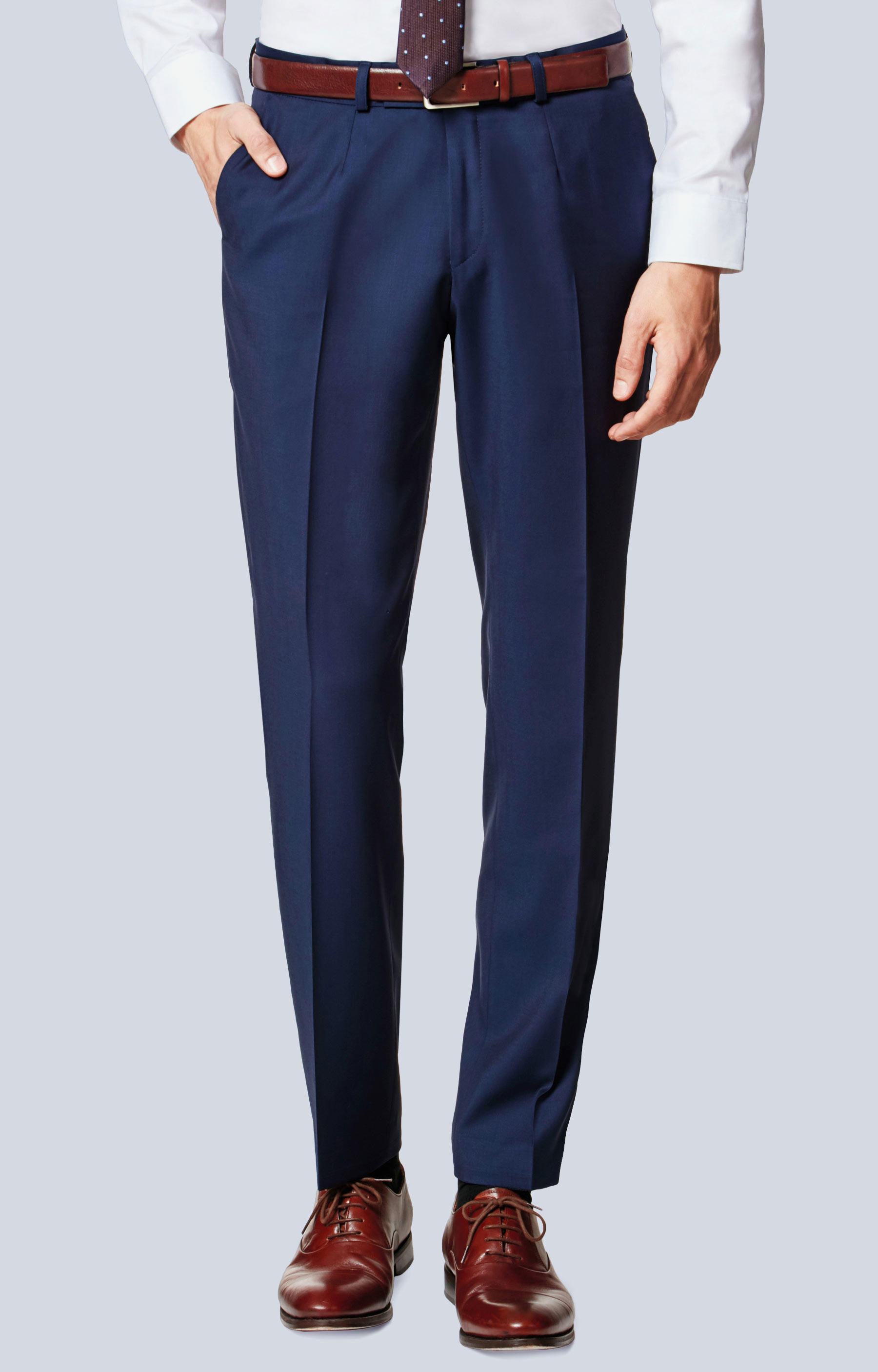 Spodnie slim fit do garnituru