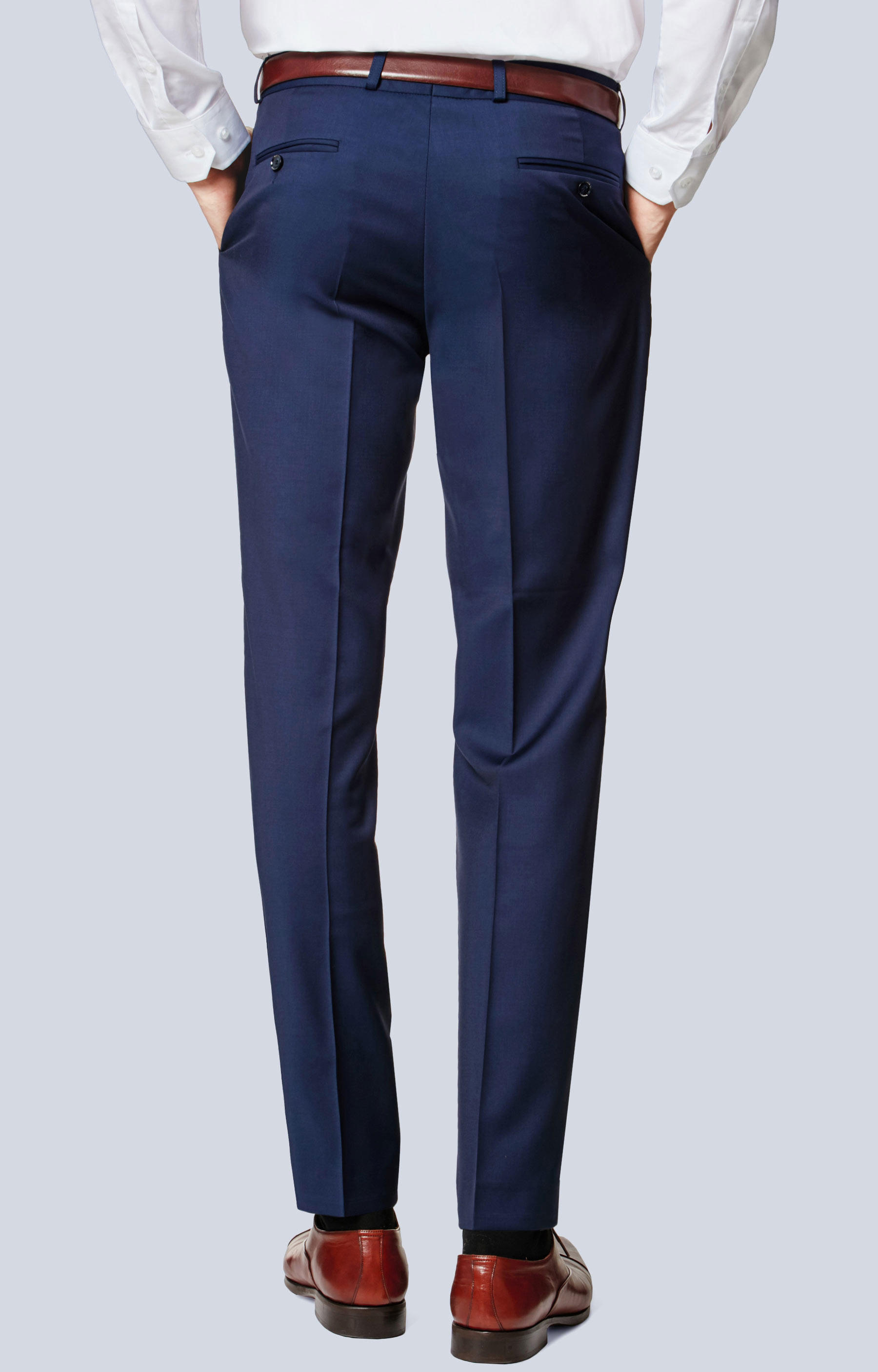 Spodnie slim fit do garnituru - 2