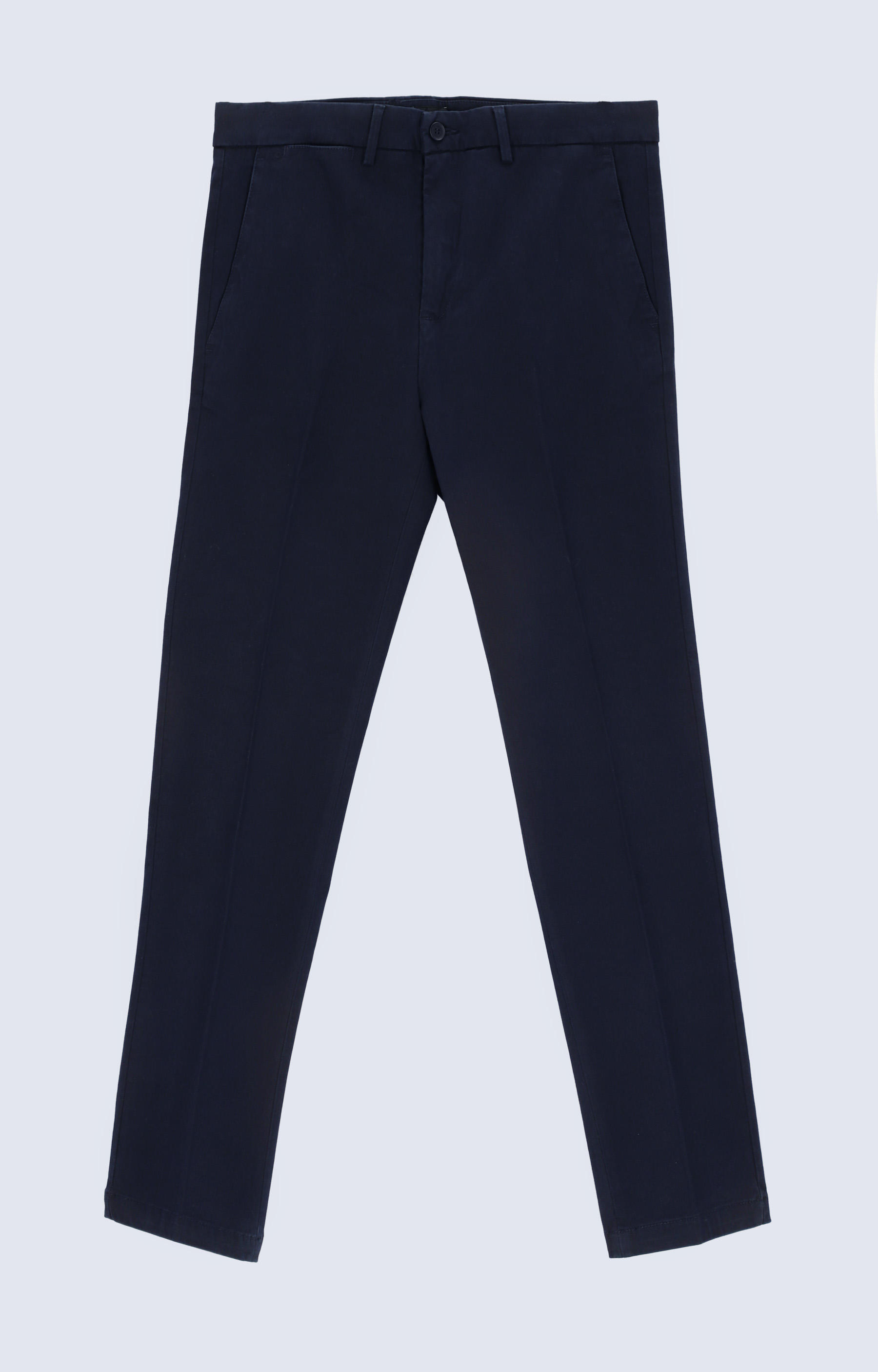 Dopasowane chinosy z bawełnianej tkaniny - 4