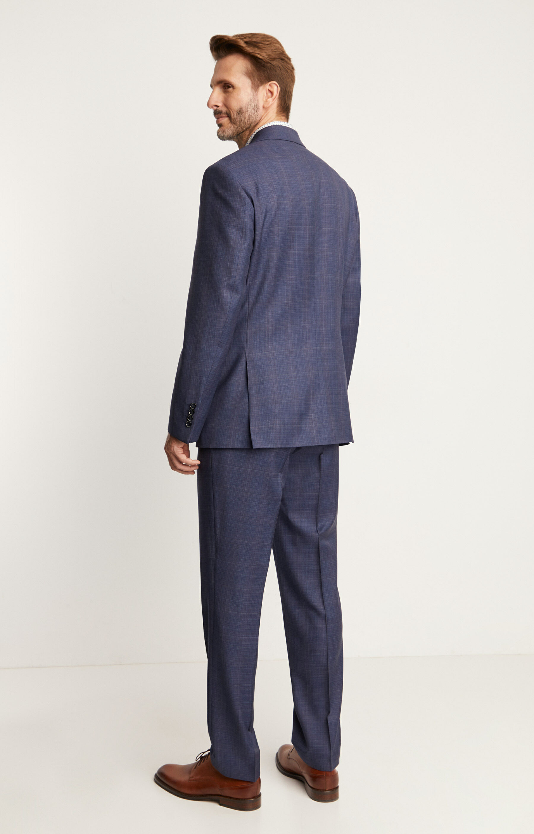 Wełniany garnitur slim fit - 4