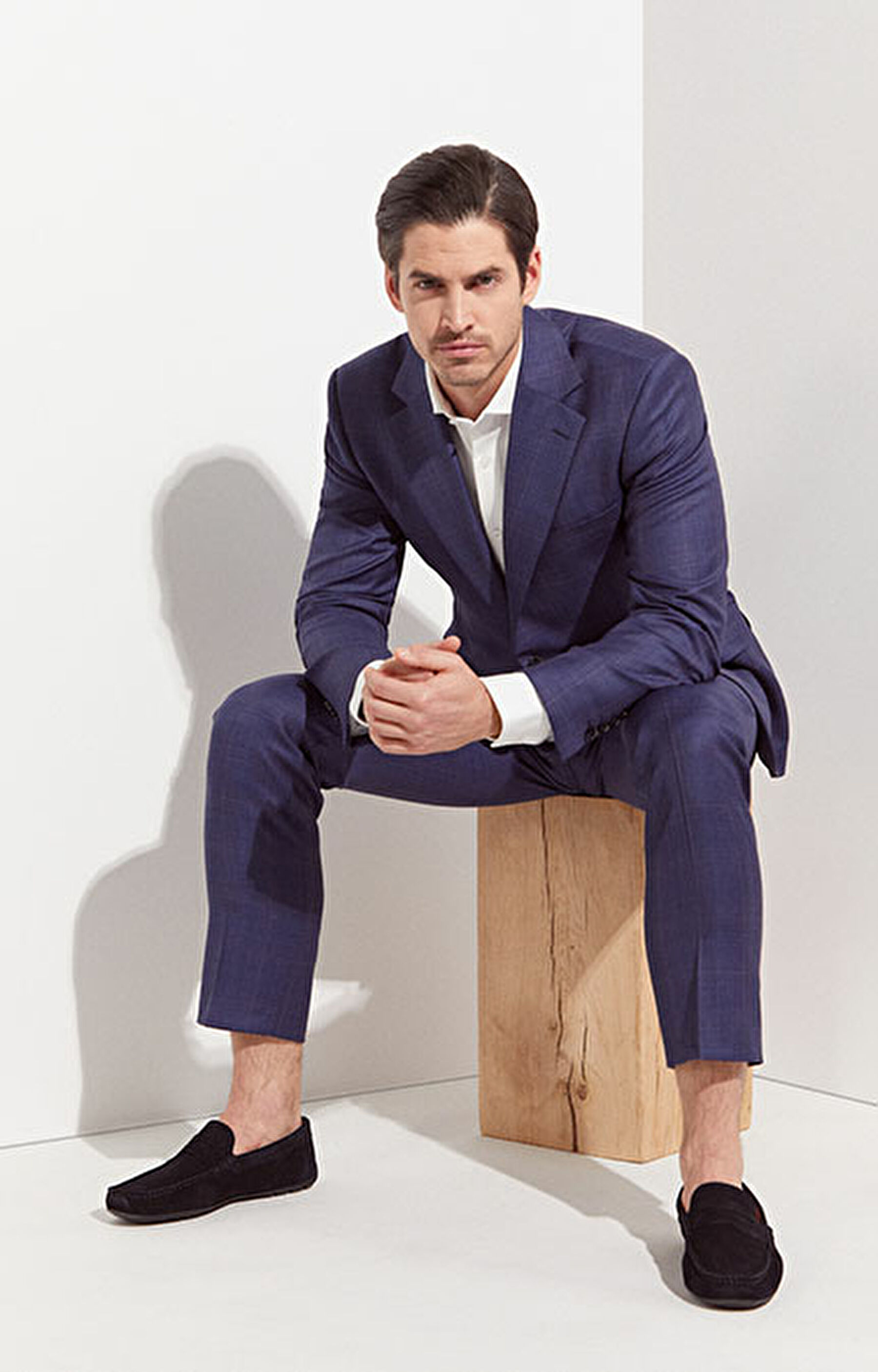 Wełniany garnitur slim fit - 2