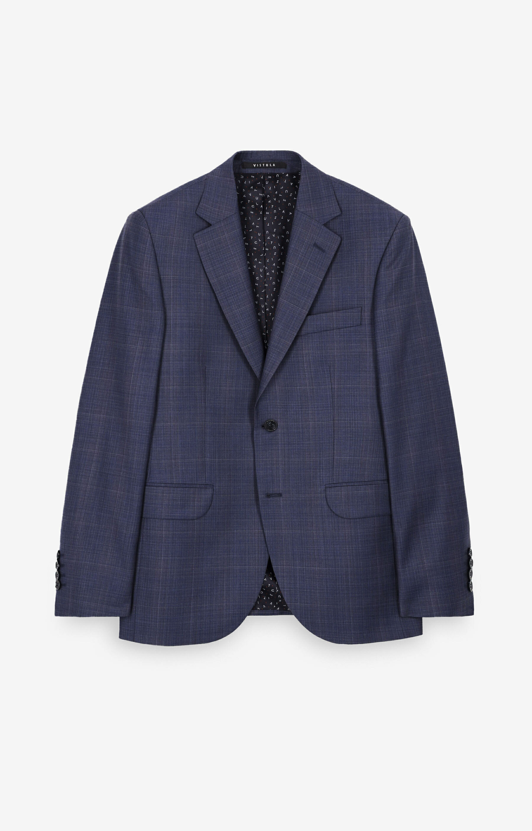 Wełniany garnitur slim fit - 5