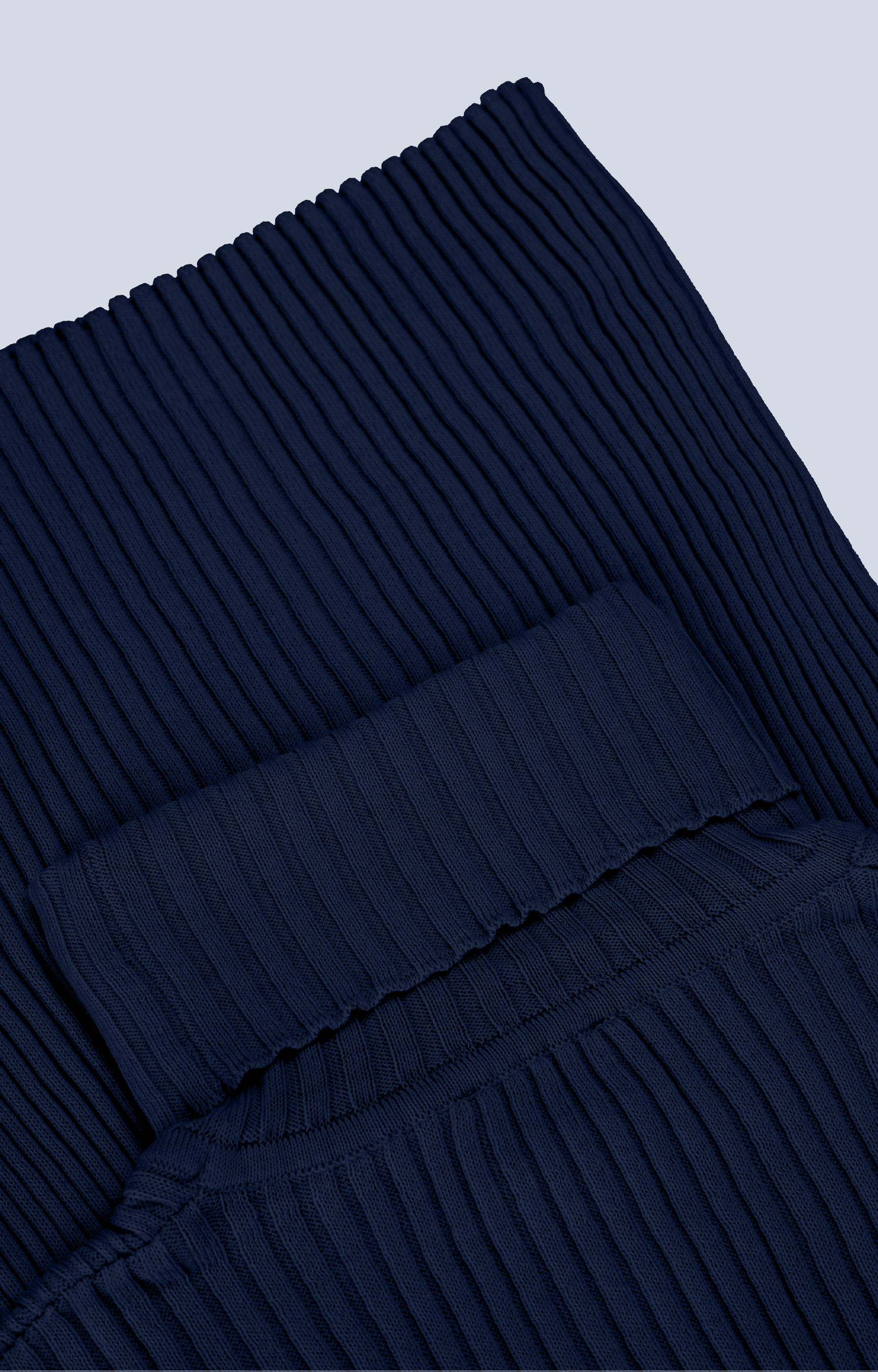 Bawełniany golf o ribowym splocie - 4