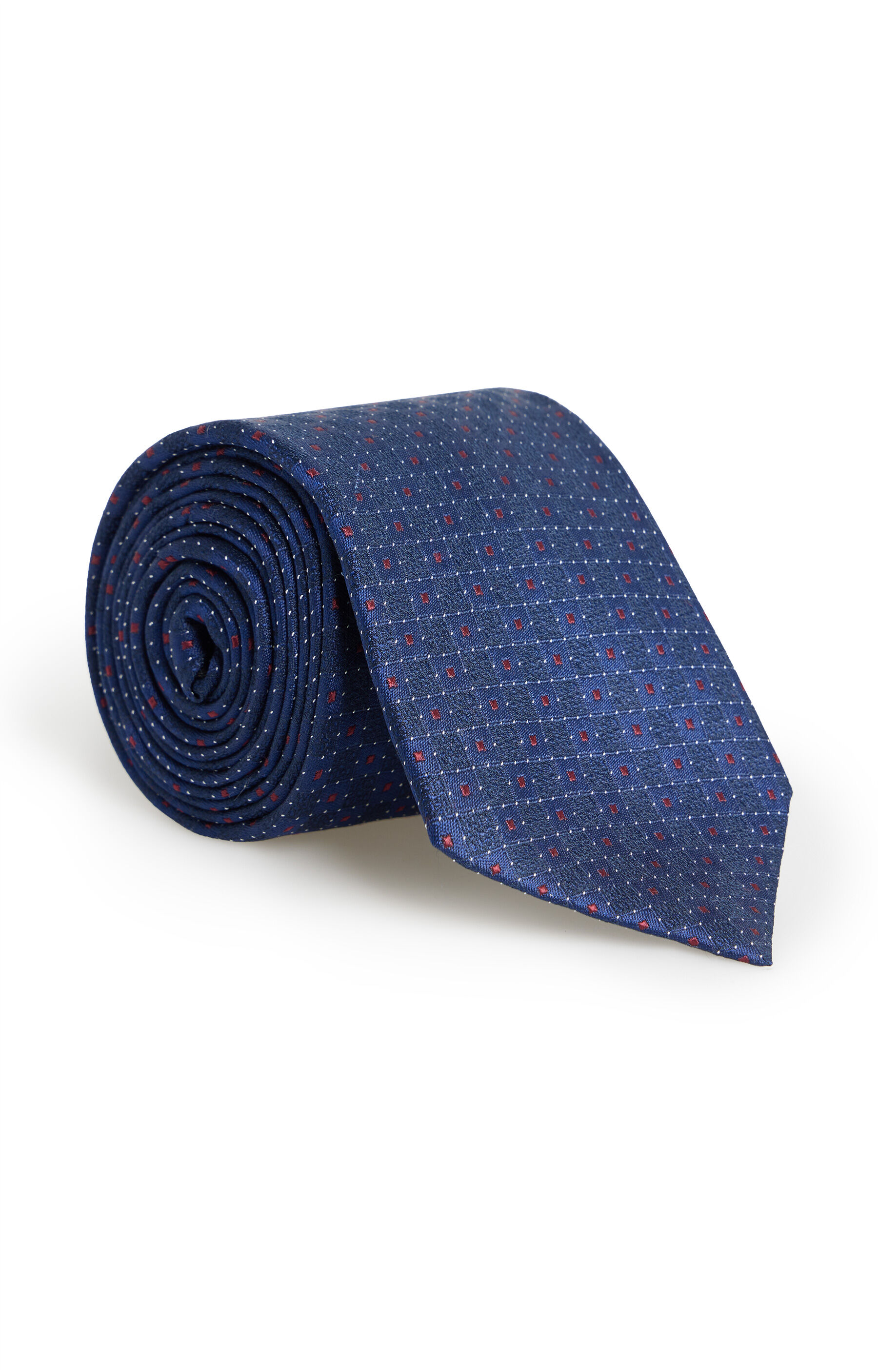 Jedwabny krawat w geometryczny wzór