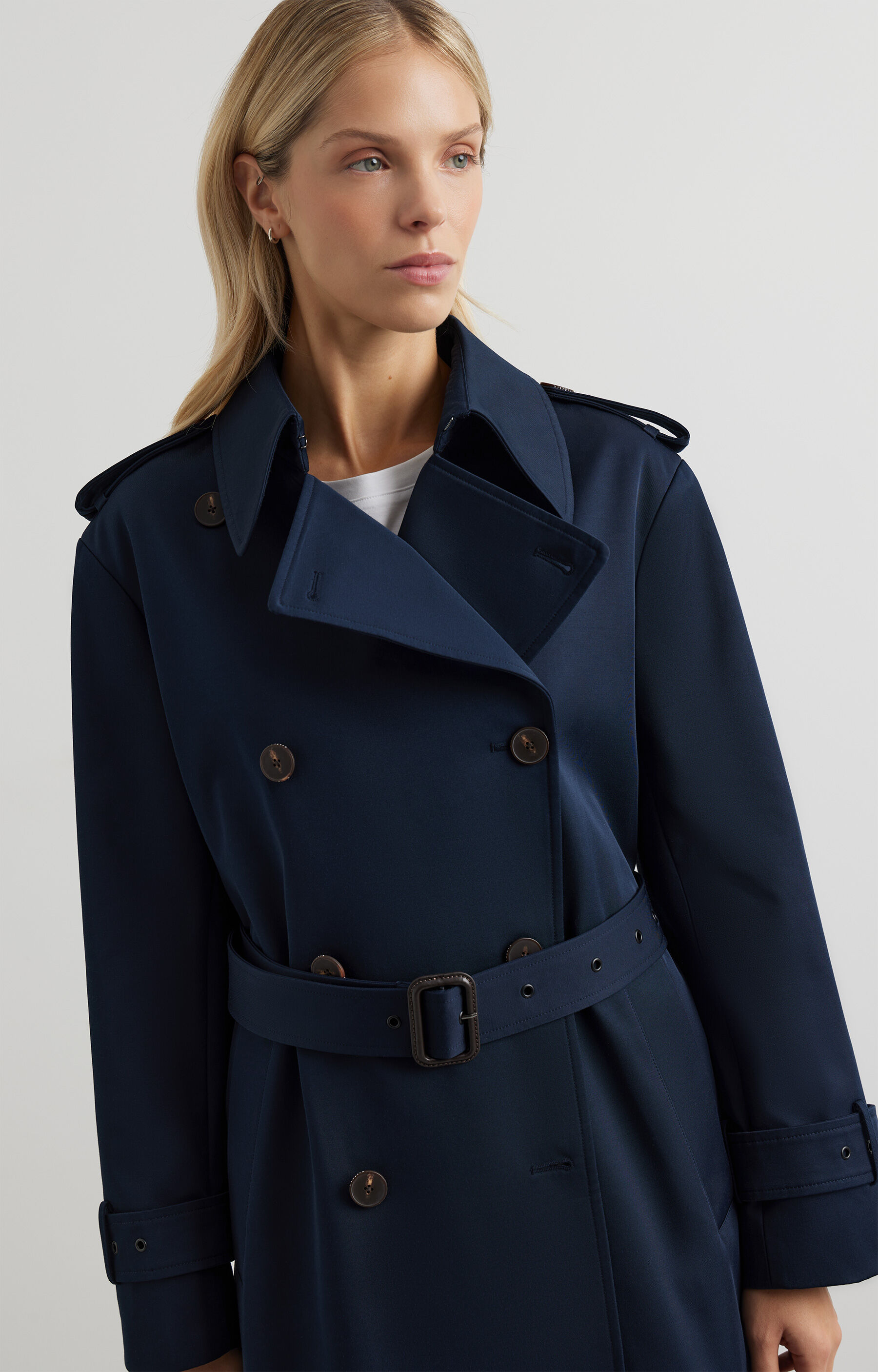 Dwurzędowy płaszcz slim - 4