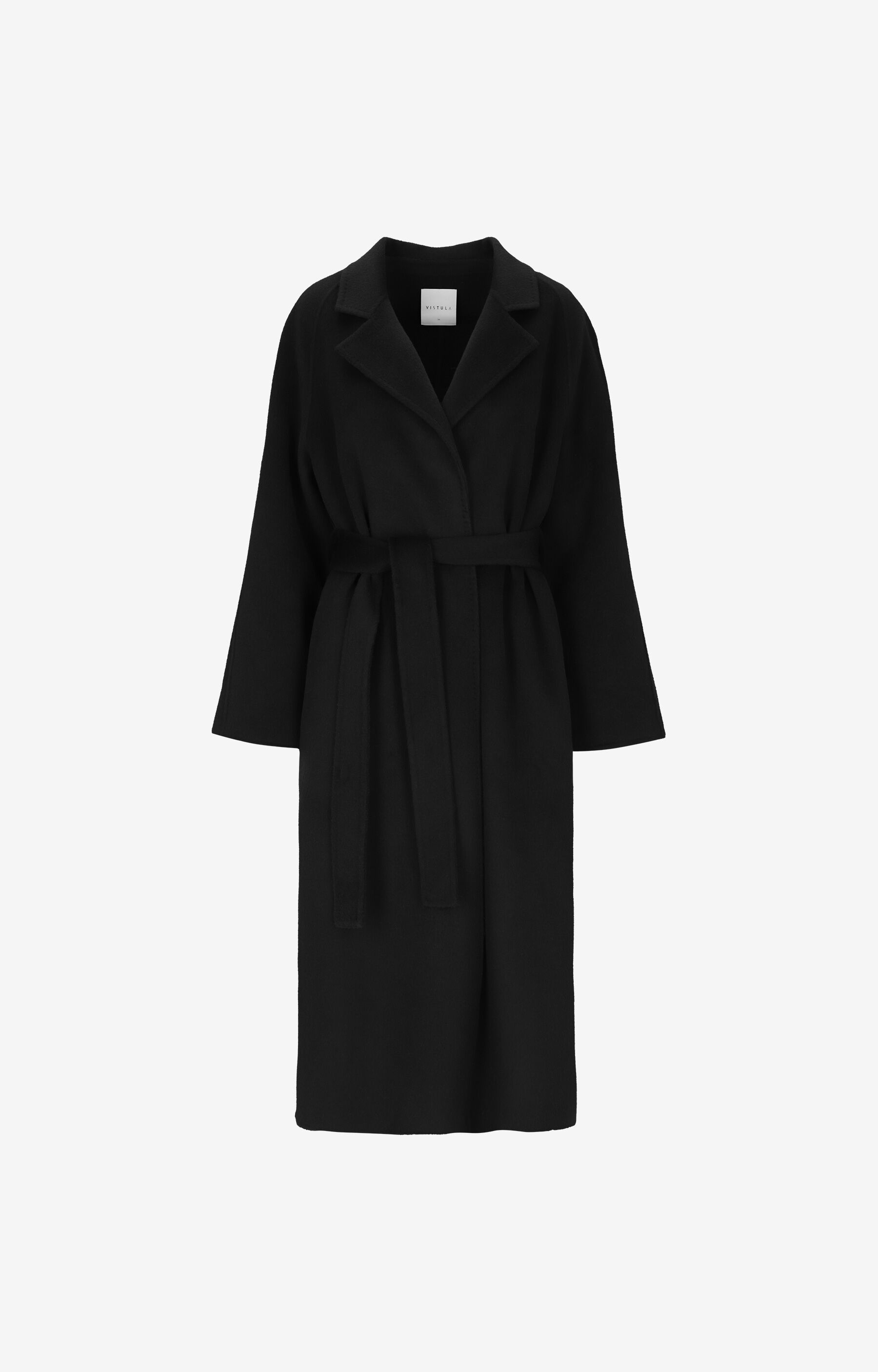 Kopertowy płaszcz z paskiem - 2