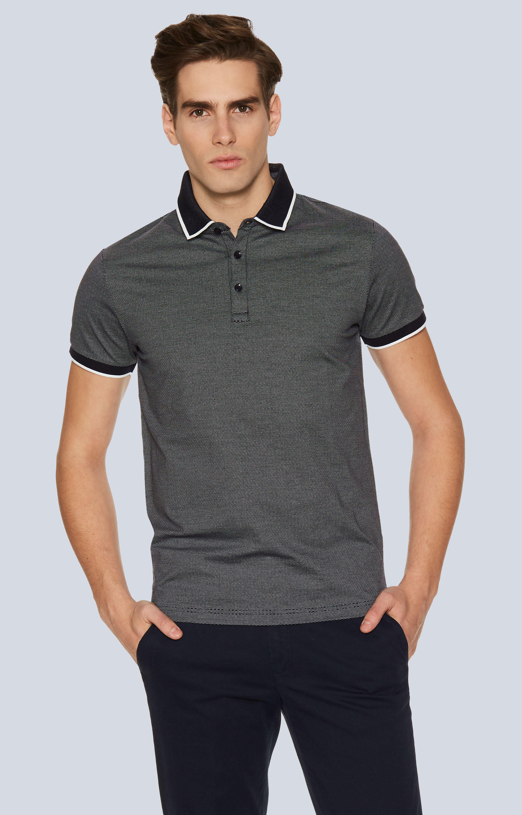 Polo z merceryzowanej bawełny