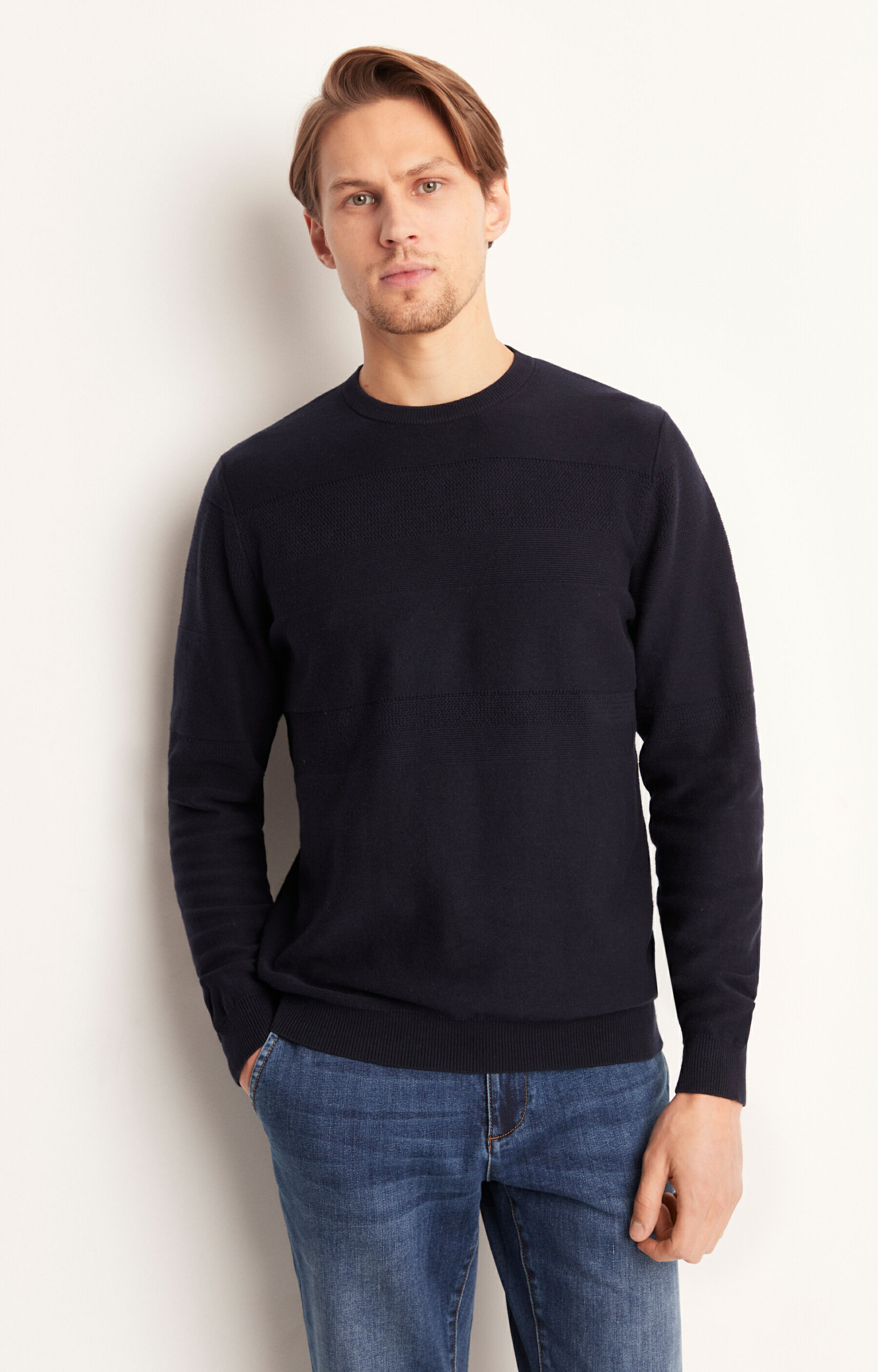 Bawełniany sweter round-neck - 3