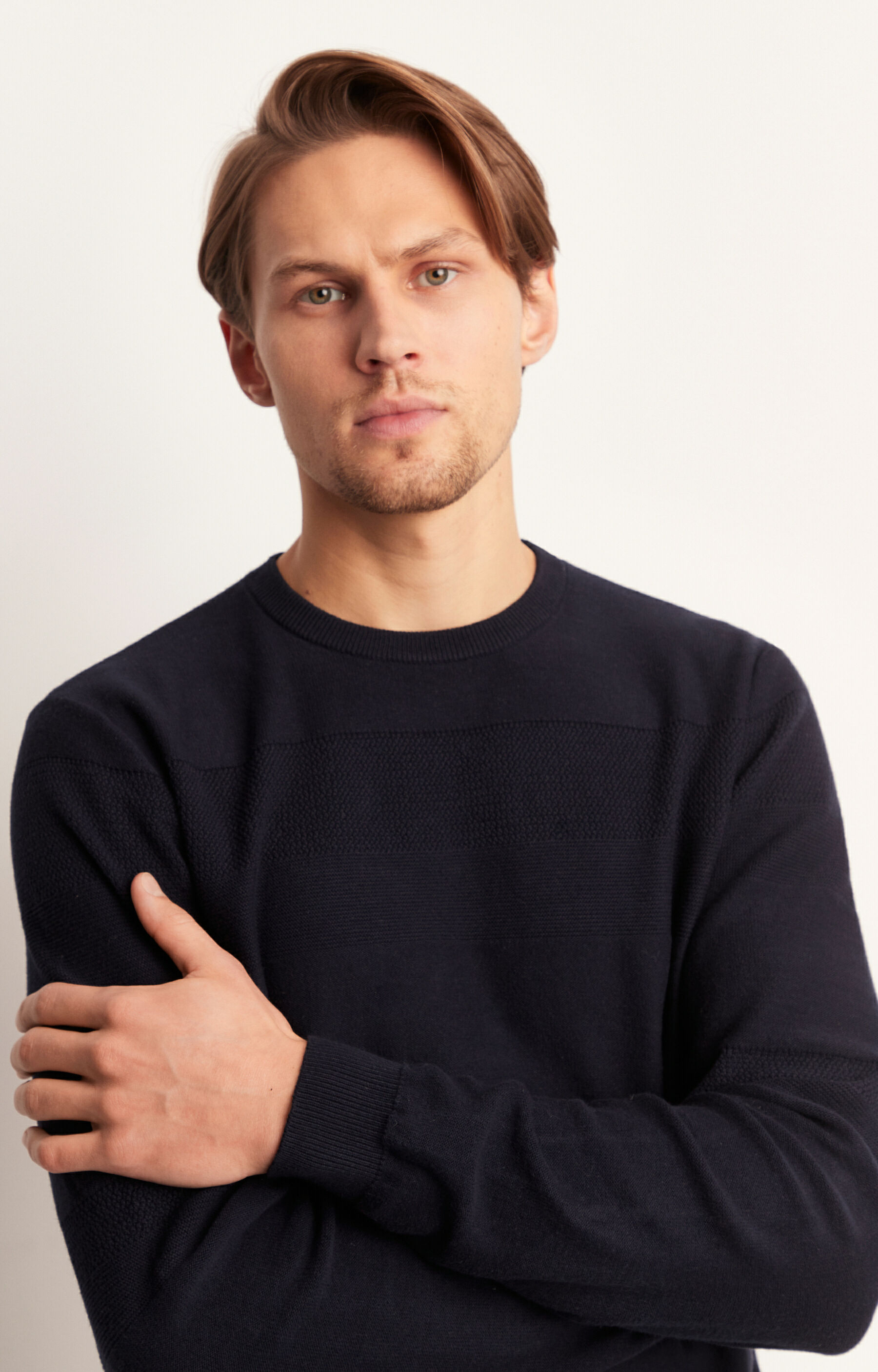 Bawełniany sweter round-neck