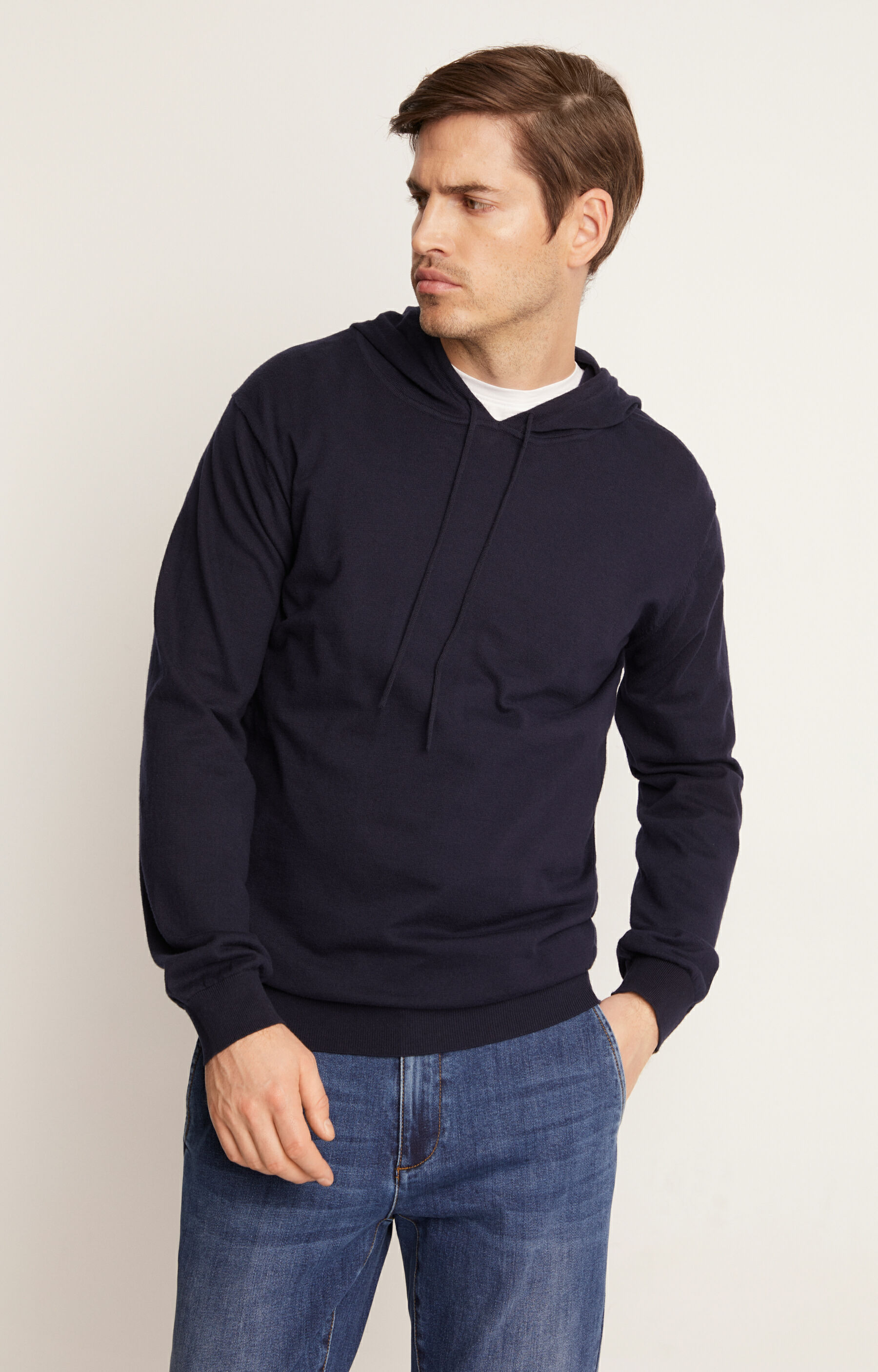 Bawełniany sweter z kapturem - 2